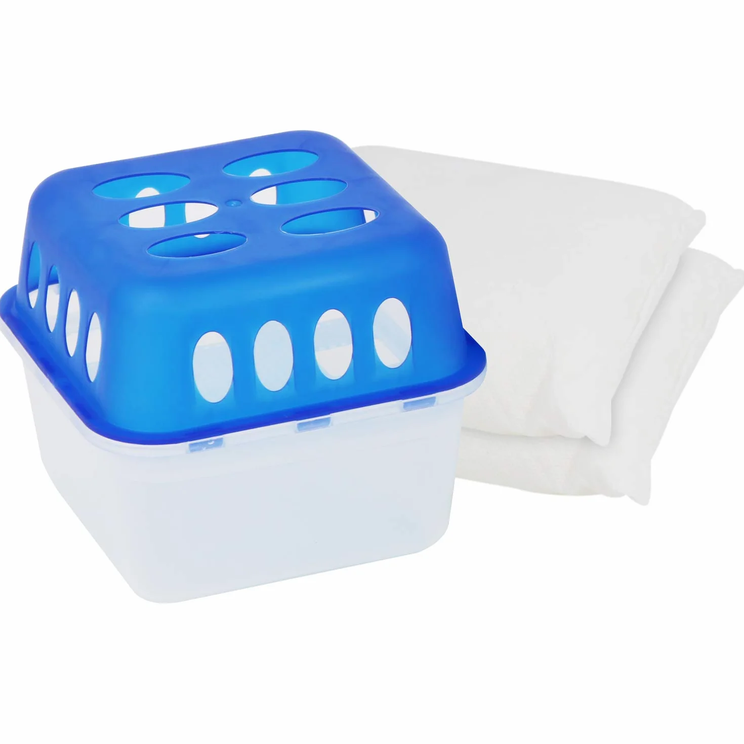 COM-FOUR® 4x Osuszacz pomieszczen z 3,2 kg wymiennego granulatu w worku do uzupelniania, osuszacz bez pradu (04 sztuki - 400g)