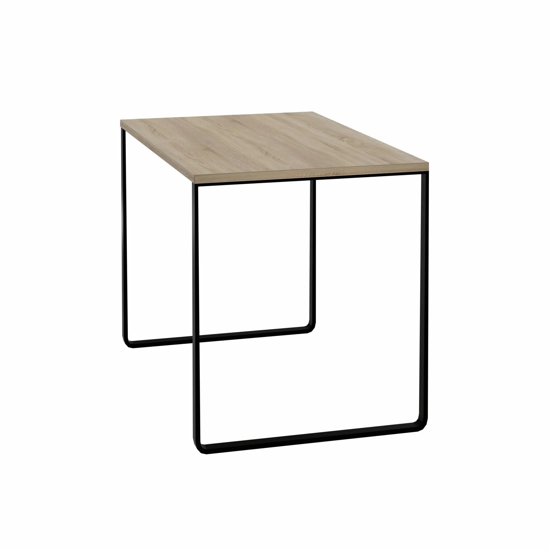Stolik Kawowy AKKE 70x50cm Dąb Sonoma Metalowe Nóżki Wysokość 55 cm