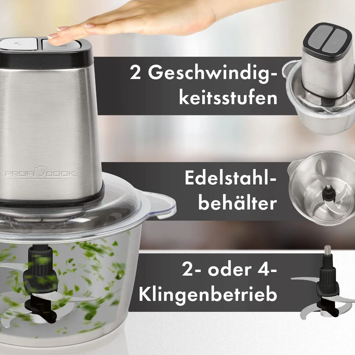 Profi Cook PC-MZ 1227 Multimesser 500 W Stal nierdzewna