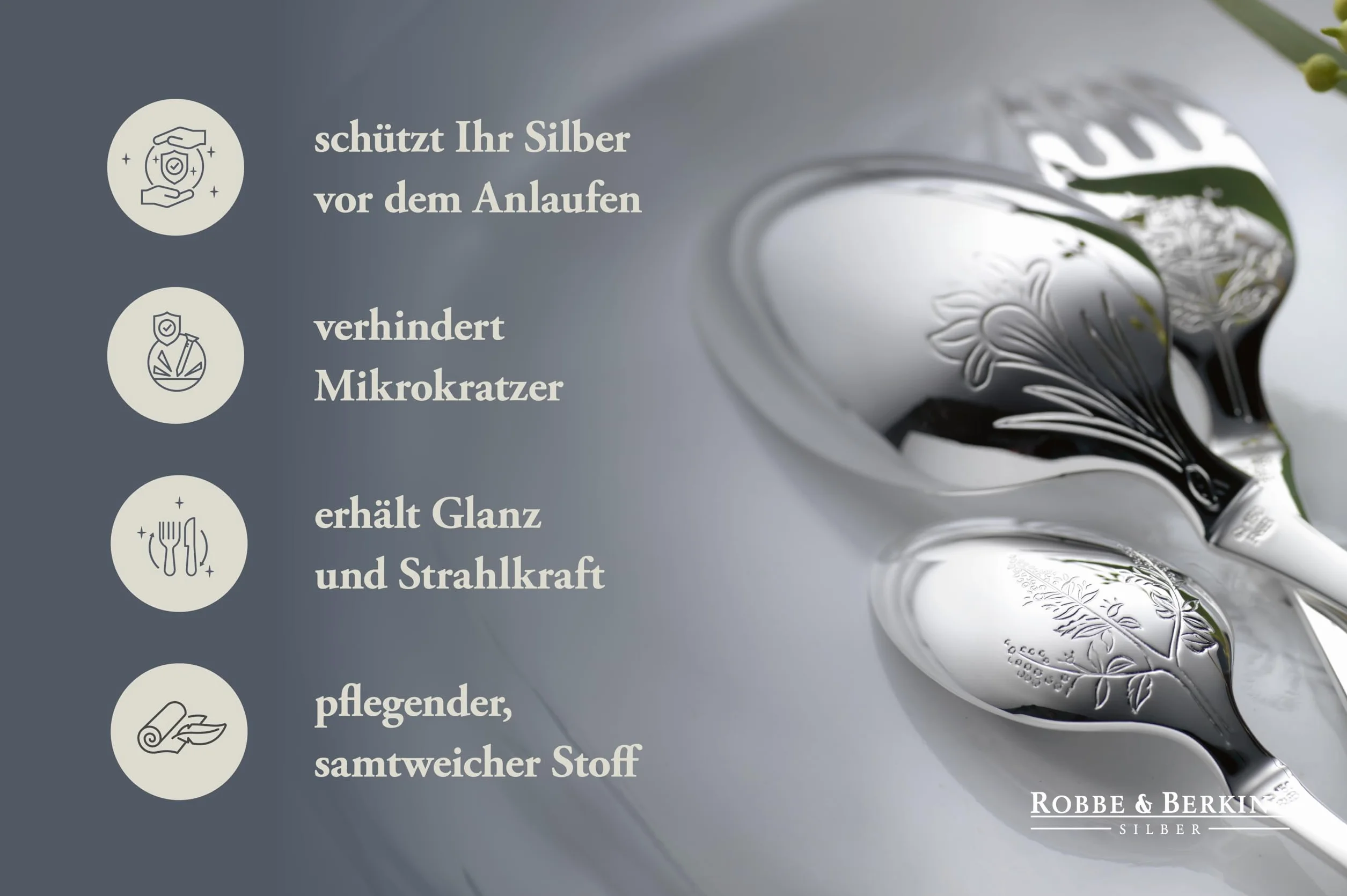 Robbe & Berking Besteck case 12 Kaffeelöffel or 12 Kuchengabeln