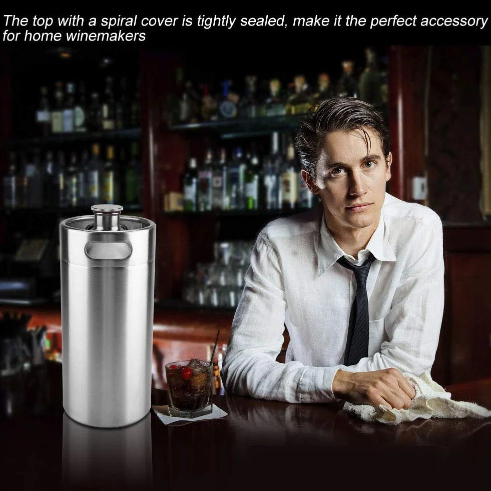 Mini keg Growler ze stali nierdzewnej 3,6 l Beczka na piwo