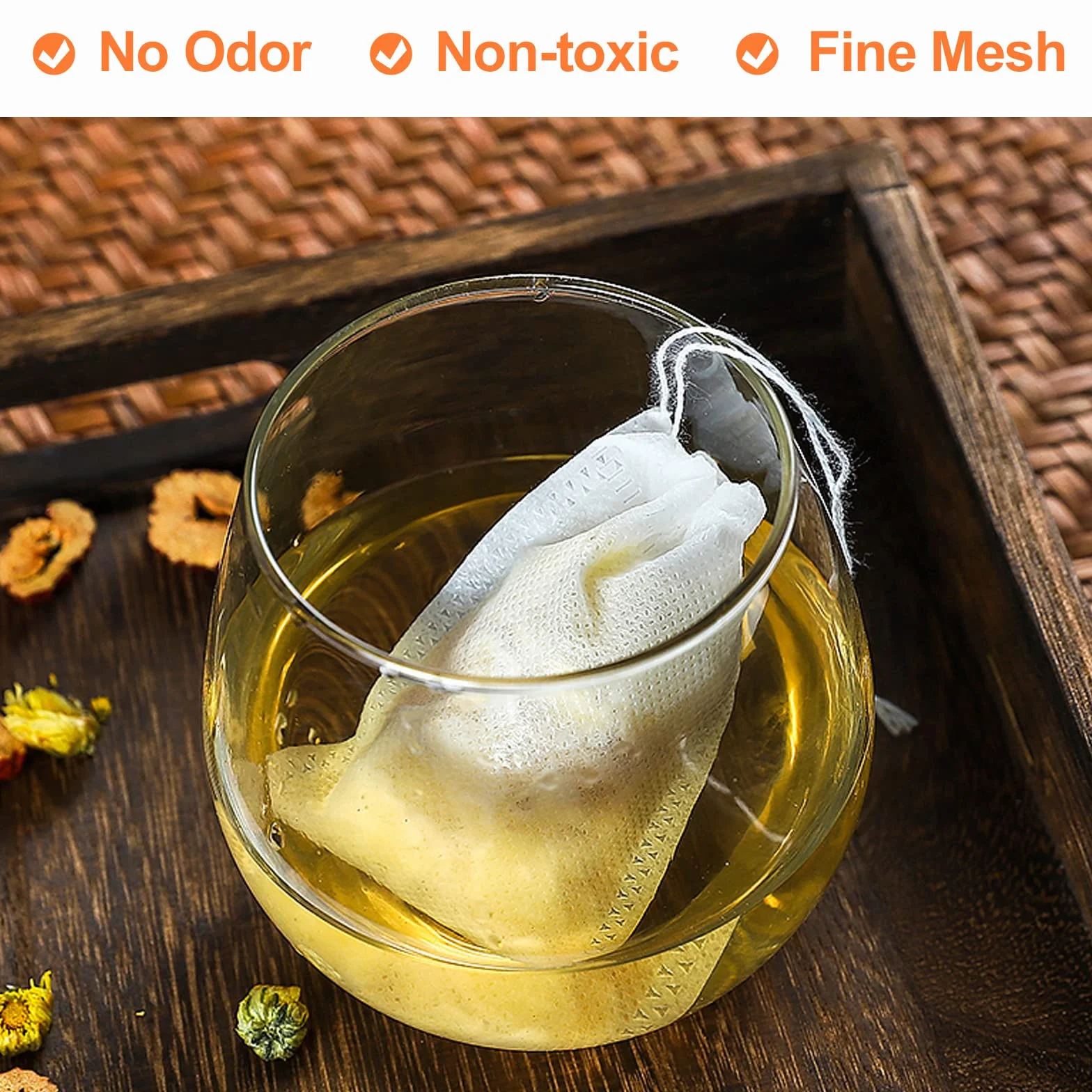 Newaner 600 szt. papieru filtracyjnego do herbaty, torebki z włókniny, średni rozmiar, sznurek