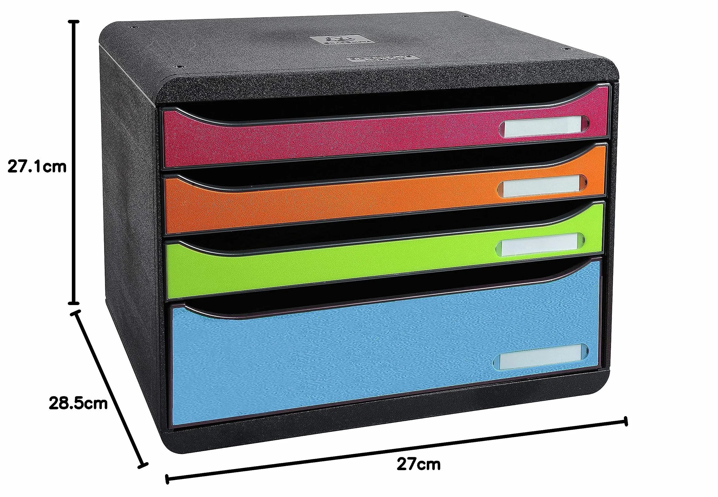 Exacompta Big-Box Plus Iderama, Landscape, 4 Drawer - Black/Harlequin