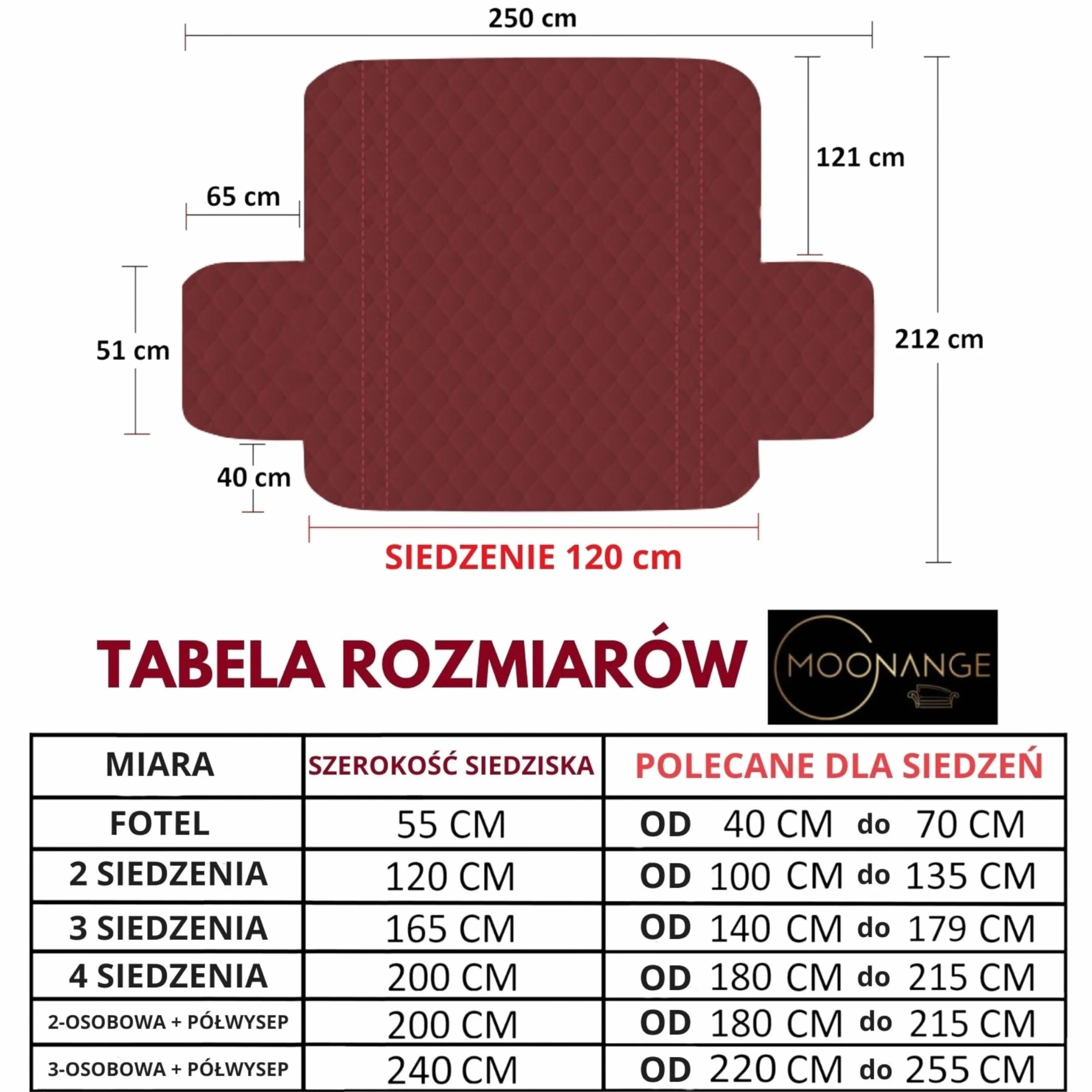 Pokrowiec na sofę 2-osobową wodoodporny dwustronny antypoślizgowy 120cm ciemny gołębi
