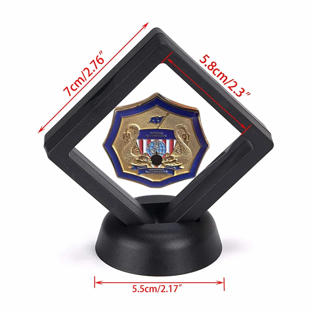 Skelang pływająca ramka ekspozycyjna 3D na monety 7×7 cm