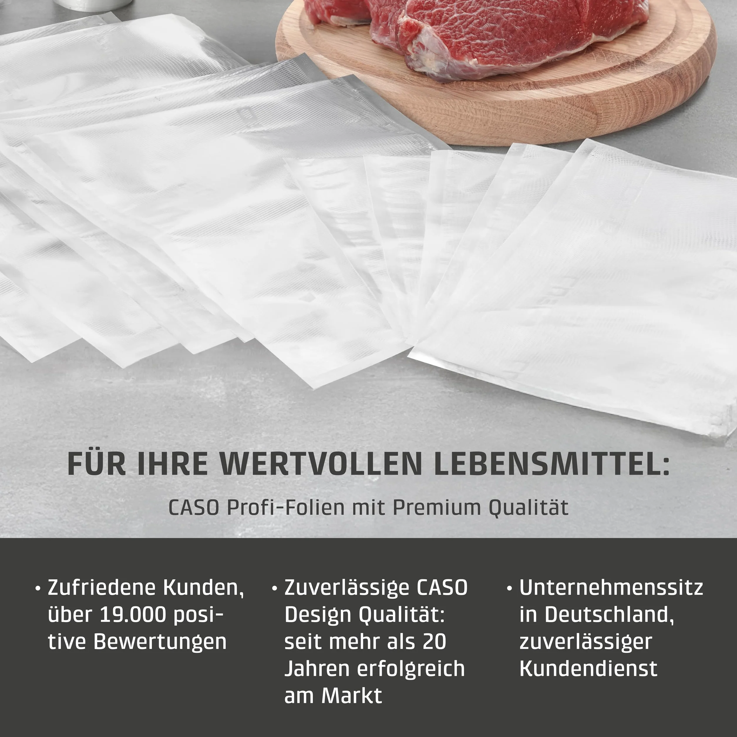 Caso 1201 Worki do Pakowania Próżniowego, Przezroczysty, 16 x 23 cm