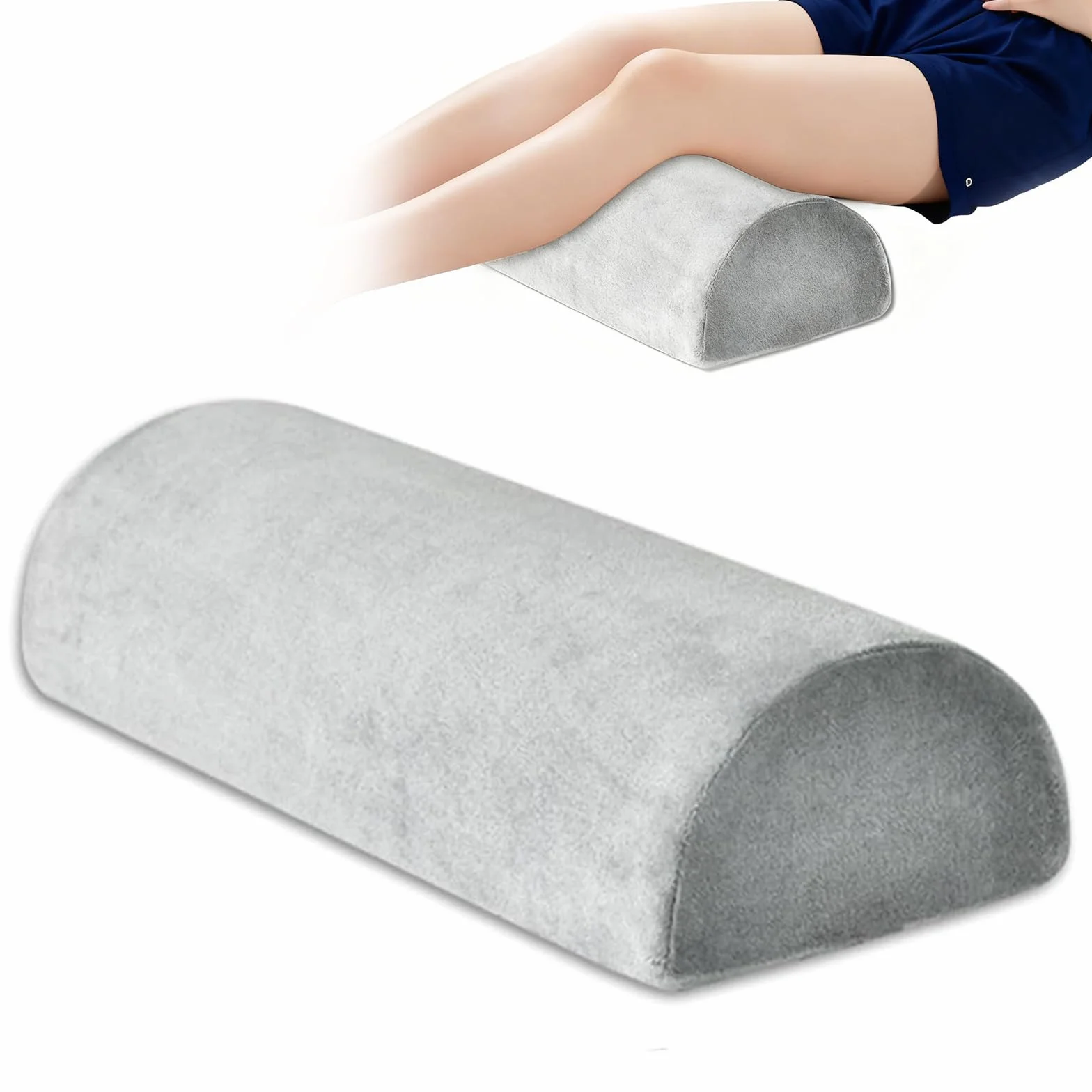 Poduszka na kolana w nocy, ergonomiczna poduszka z pianki z pamięcią kształtu, półcylindryczne poduszki do spania, łagodzi ból pleców i bioder, dla osób śpiących na plecach