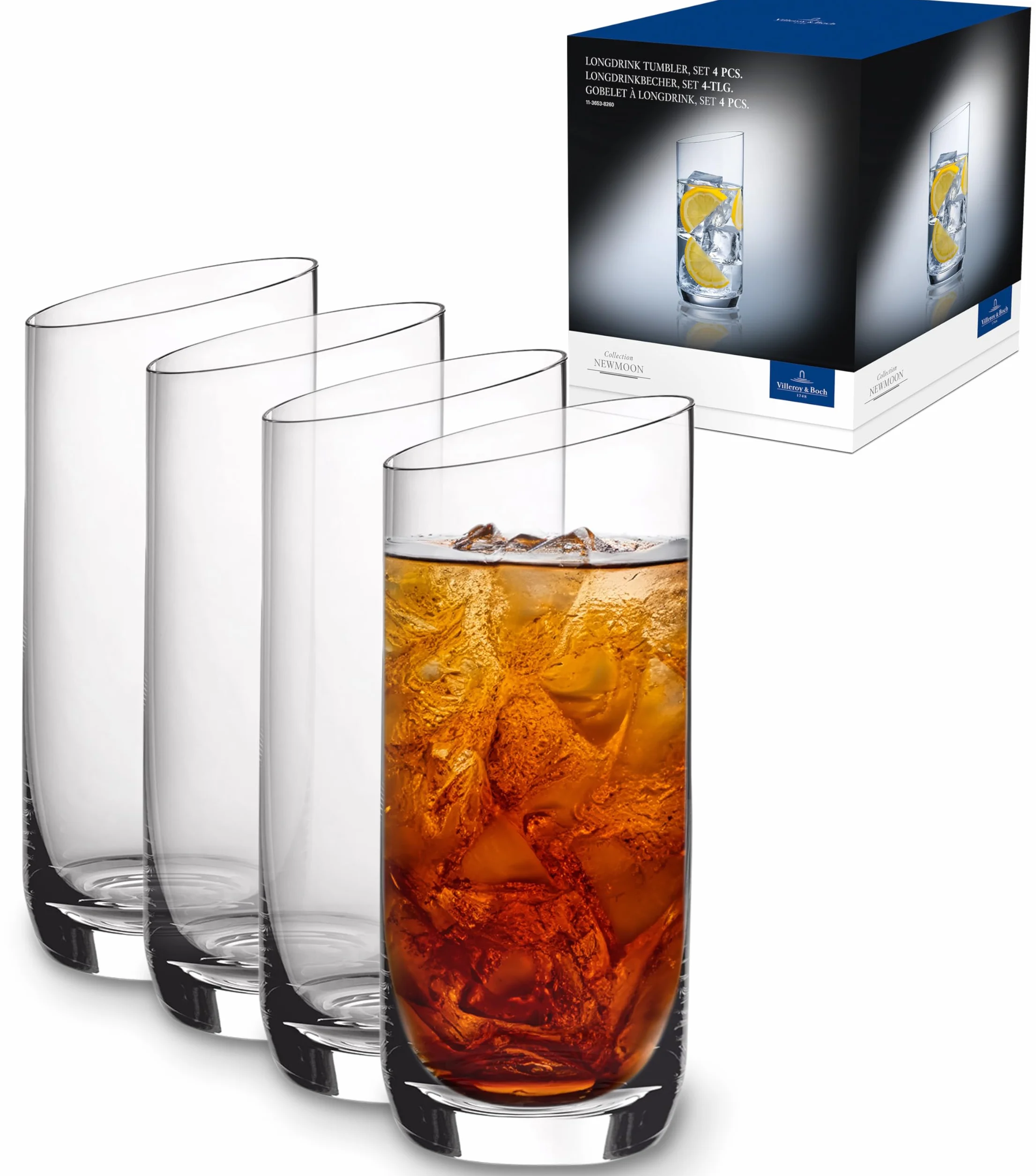 Villeroy und Boch NewMoon 4-Częściowy Zestaw Szklanek do Longdrinków 370 ml