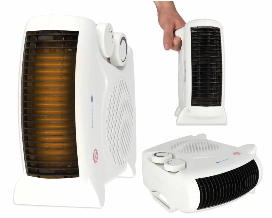 DESCON DA-T201 termowentylator 2000 W pionowy poziomy przepływ powietrza 3 tryby termostat ochrona przed przegrzaniem