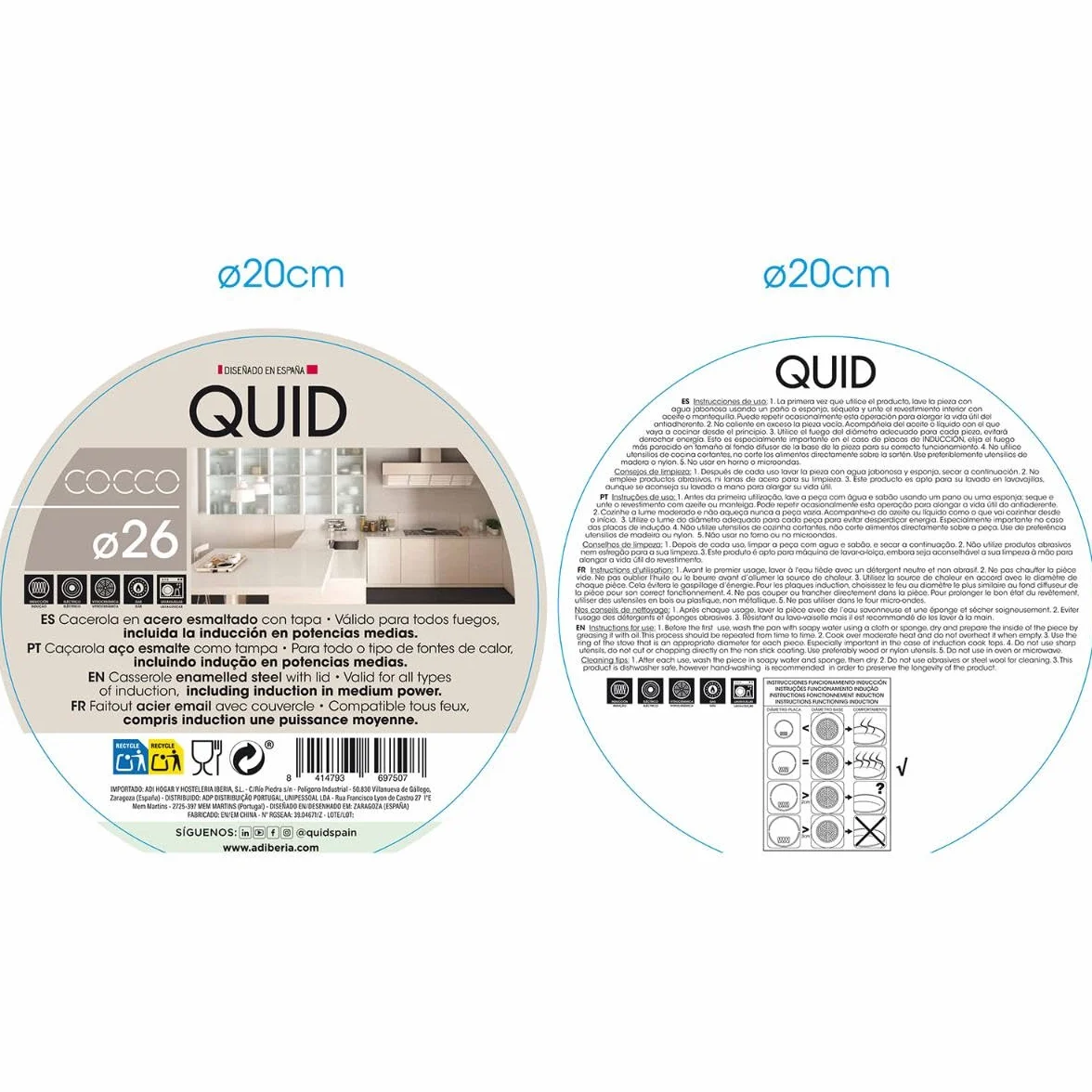 Quid Cocco Garnek ze stali emaliowanej 26 cm - 5 l