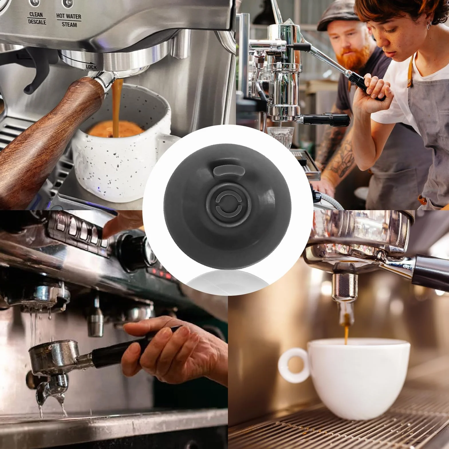 Silikonowa podkładka do czyszczenia ekspresu do kawy, kompatybilna z Breville/Gastroback/Sage Espressomaschinen, 54 mm, idealna dla miłośników kawy, łatwa w użyciu i wielokrotnego użytku