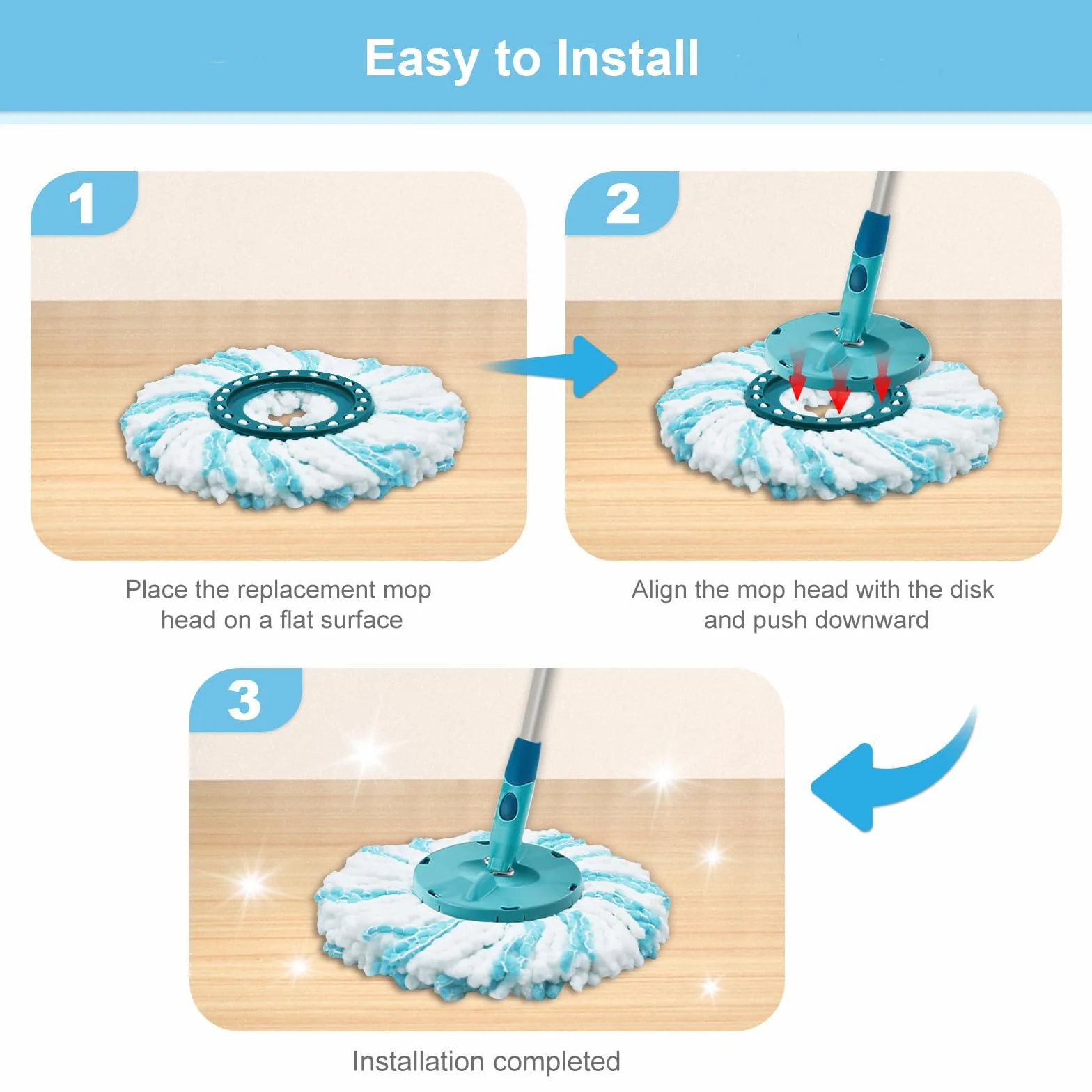 Wymienne końcówki mopa Leifheit Clean Twist Disc Mikrofibra 2 sztuki