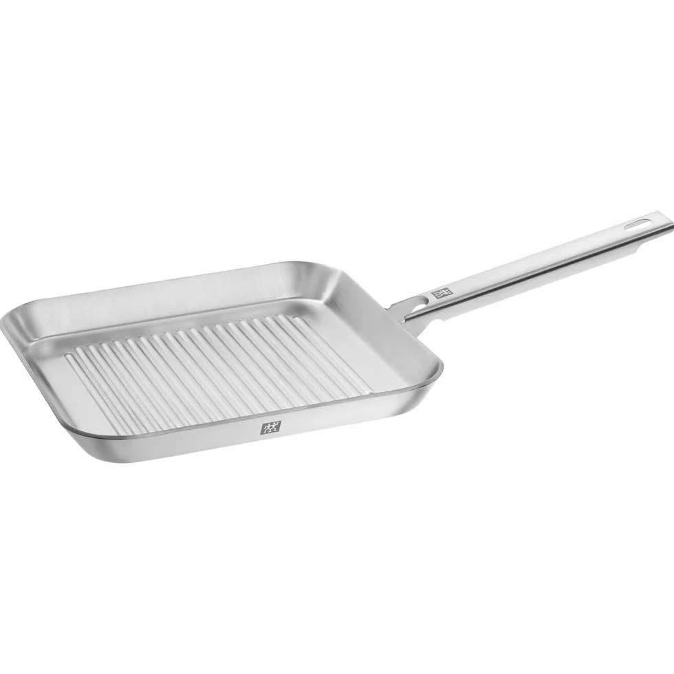 Zwilling Plus Grillpfanne 45 x 24 x 2,5 cm, Induktionsgeeignet, Silber, 24 cm