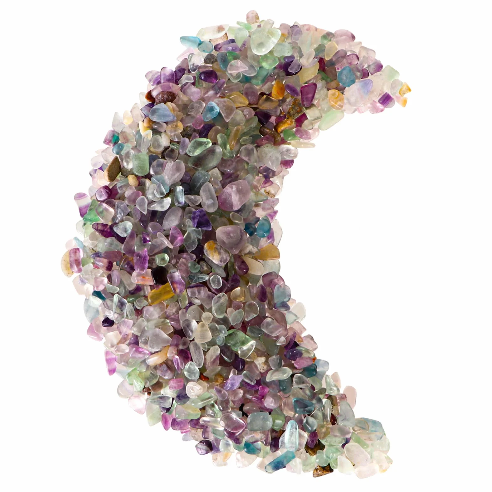 LINXIU Kryształy, fluoryt, mini kamienie szlachetne, kamienie lecznicze, akwarium, doniczka dekoracyjna, piasek, kamyki, do sukulentów, terrarium, "zrób to sam" (500 g)