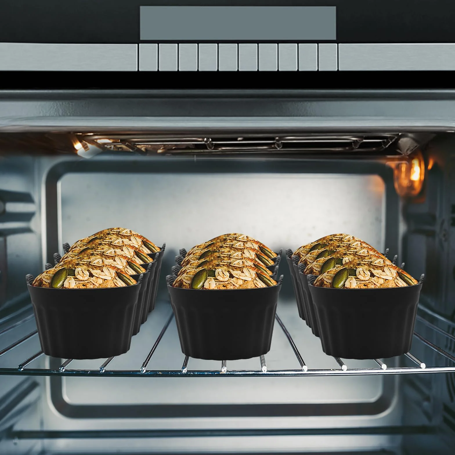 Silikonowe kubki do frytkownicy powietrznej, nieprzywierające ramekiny do frytkownicy powietrznej, kuchenki mikrofalowej, piekarnika, formy klasy spożywczej ze szczotką do oleju (jajko w koszulce i