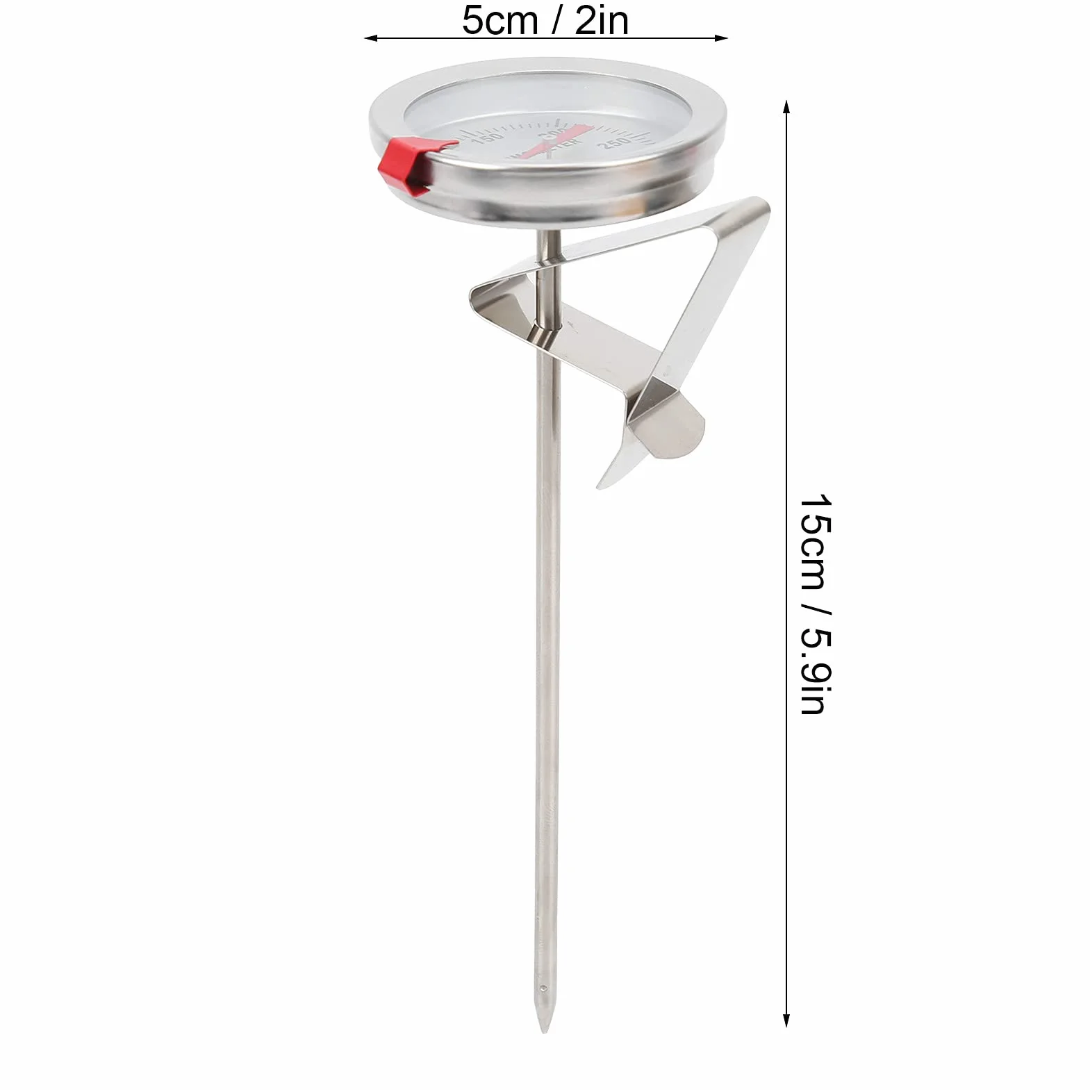 Termometr do smażenia ze stali nierdzewnej 5 cm TTE35125 (15 cm)