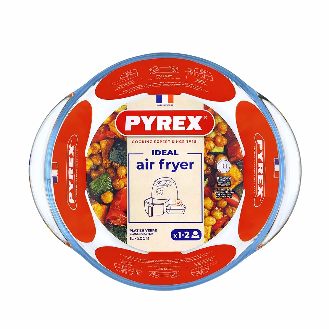 PYREX PREPWARE - Szklana okrągła fontanna 20 cm -1,1 l