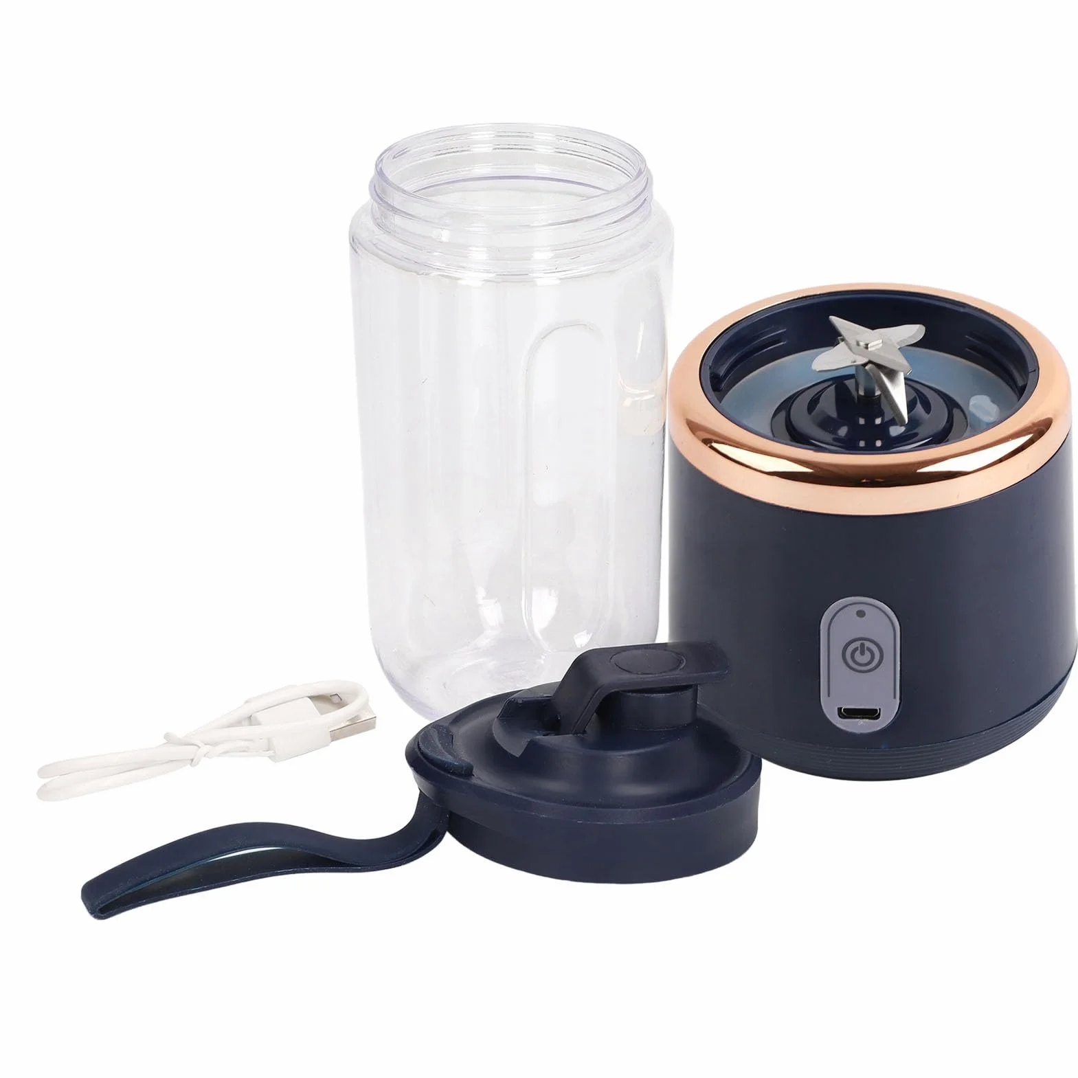 Przenośny Blender z 6 Ostrzami o Pojemności 400 Ml, baterią 1500 MAh, Blenderem Podróżnym 22 000 Obr./min do Kawy Owocowo-wege, PCTG Klasy Spożywczej, ładowaniem Przez