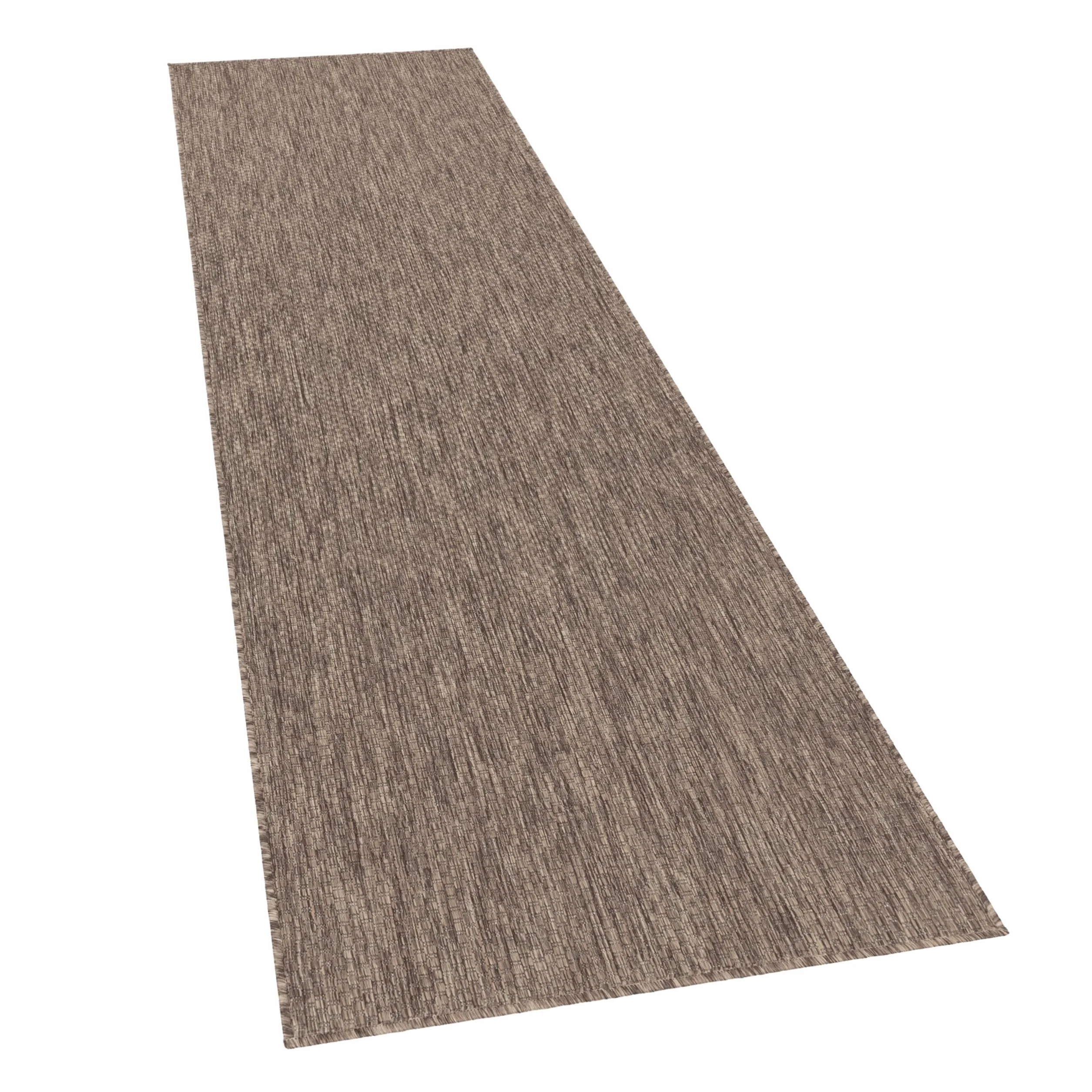 Paco Home Dywan Na Balkon I Taras Dywan Do Kuchni Jednobarwny Melan¿owy Wzór, Rozmiar:80x250 cm, Kolor: Taupe