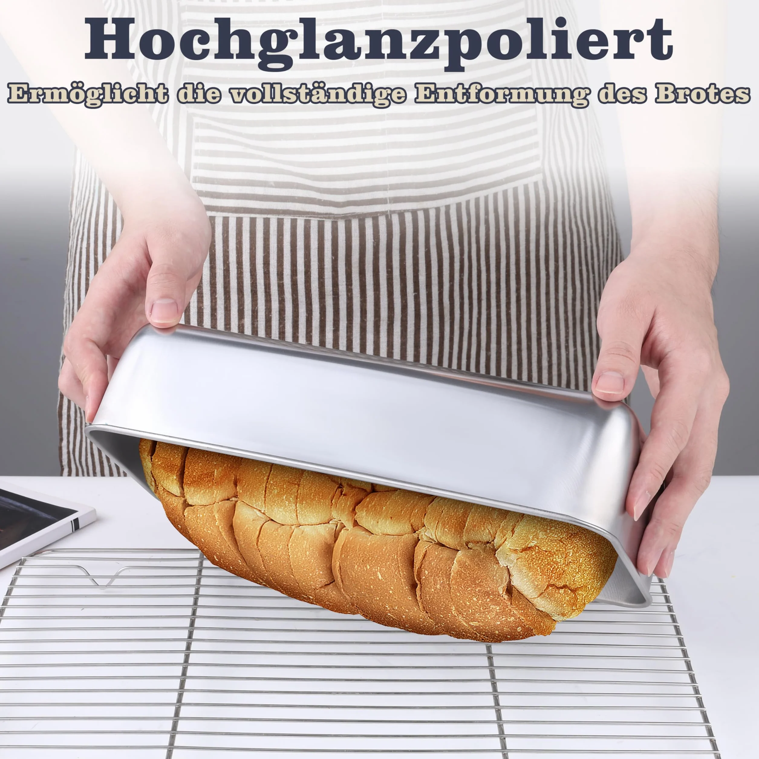 Homikit 2 sztuki forma do pieczenia chleba 30,5 cm ze stali nierdzewnej