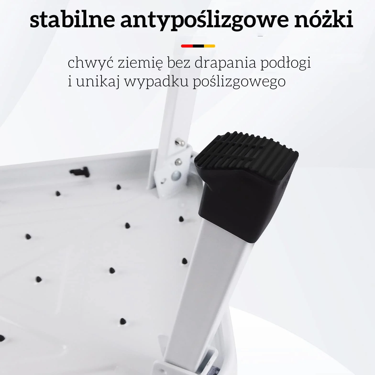 Qimu Składany Stołek Stalowy Antypoślizgowy Udźwig 150 kg