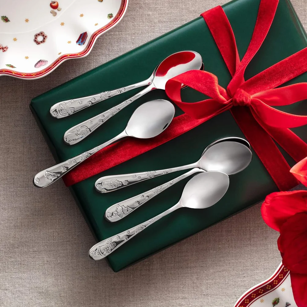 Villeroy & Boch – Toy's Delight zestaw łyżeczek do kawy dla 6 osób, 6 elementów, można myć w zmywarce, nierdzewny, zestaw sztućców, zestaw łyżeczek, zestaw sztućców ze stali nierdzewnej