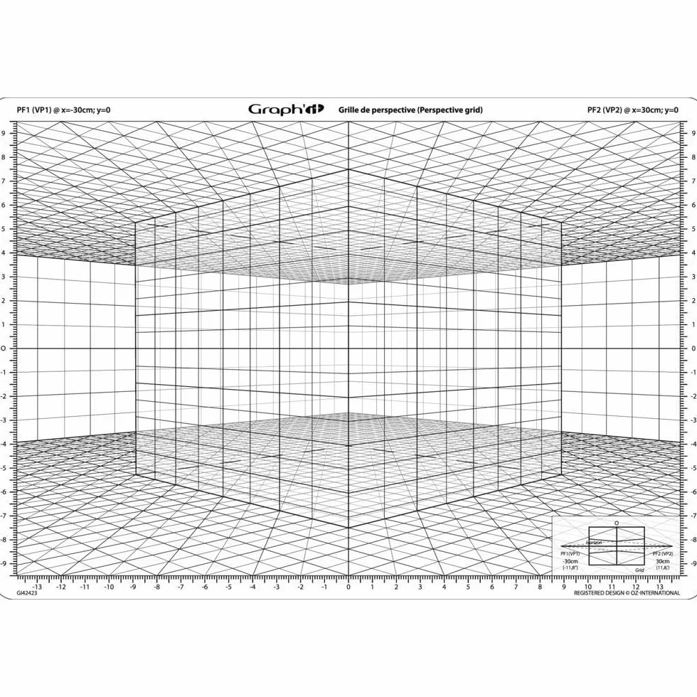 Graph'it Kratka dla perspektywy model D Kostka w ukośnej perspektywie