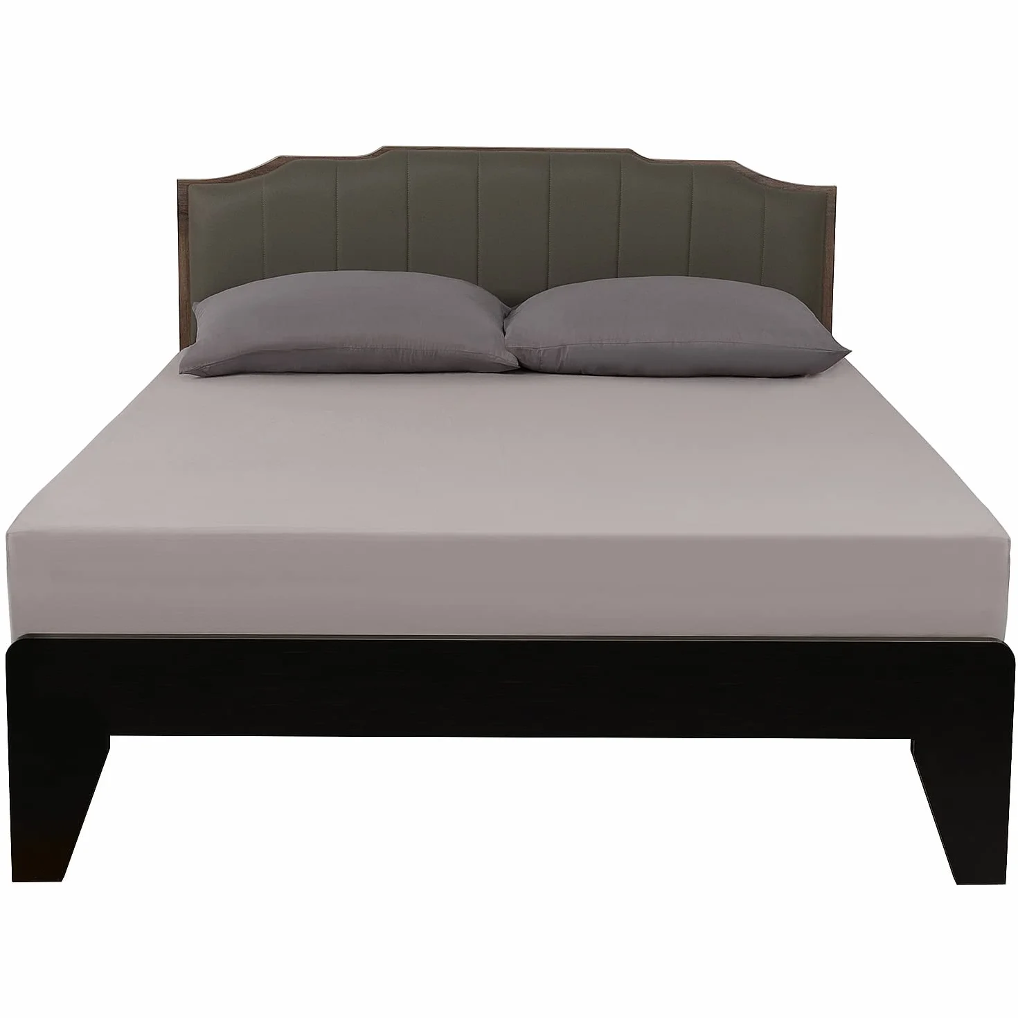 Lirex Podwójne prześcieradło 160 x 200 cm 100% bawełna z gumką Oeko-Tex szary