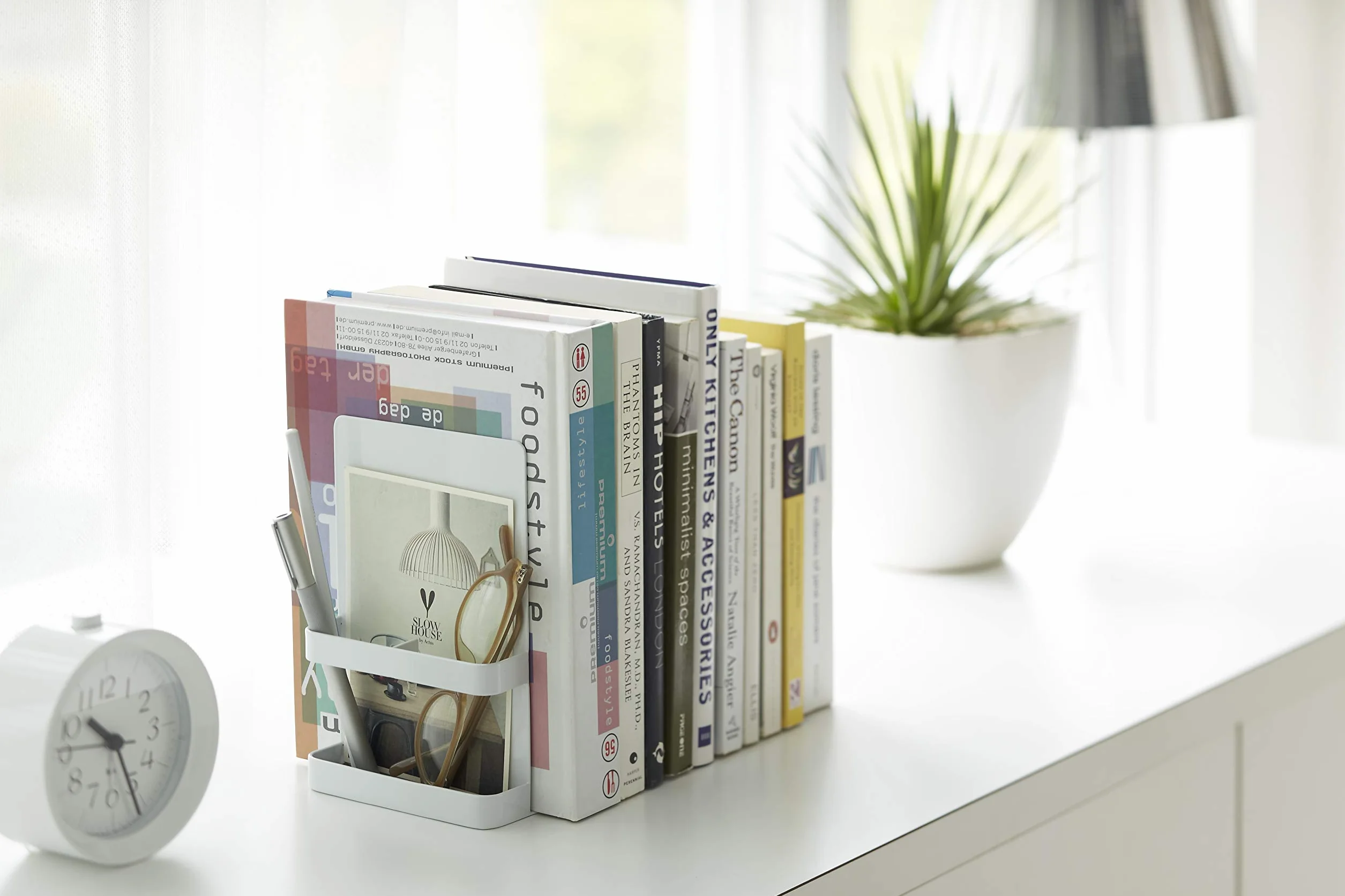TOWER BOOKENDS WH biały