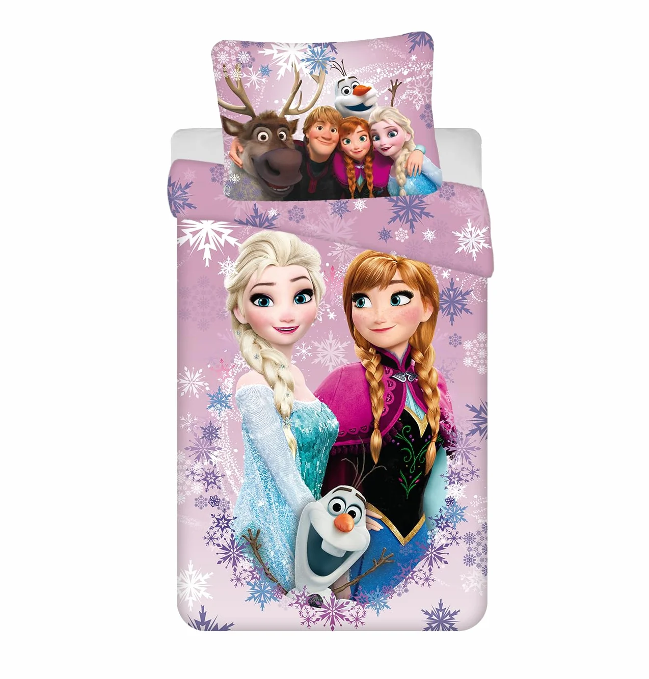 Disney Frozen Pościel dla dzieci Królowa Lodu Anne ELSA poduszka, kołdra 135/140 x200 cm fioletowa