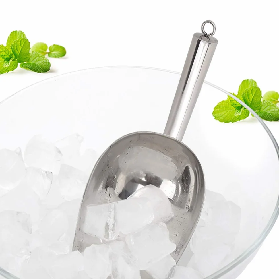 Wielofunkcyjna łopatka do lodu ze stali nierdzewnej, ziarna kawy, suszonych owoców, łopata, kostka, odlewane aluminiowe miarki, do zamrażarki, fasoli, cukierków, mąki, popcornu, 230 ml