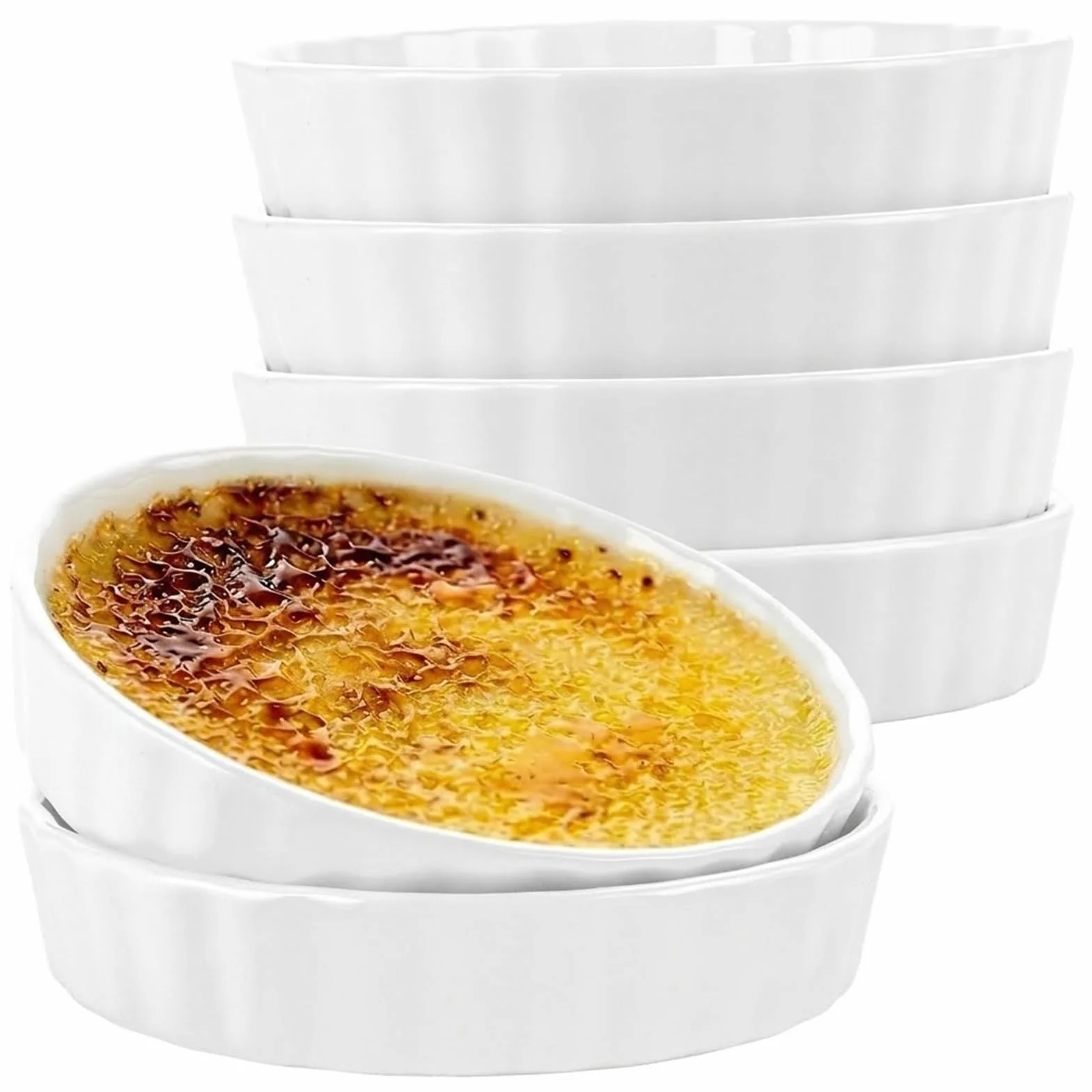 Miseczki do kremu Brulee ceramiczne 240 ml 12,8 x 2,6 cm