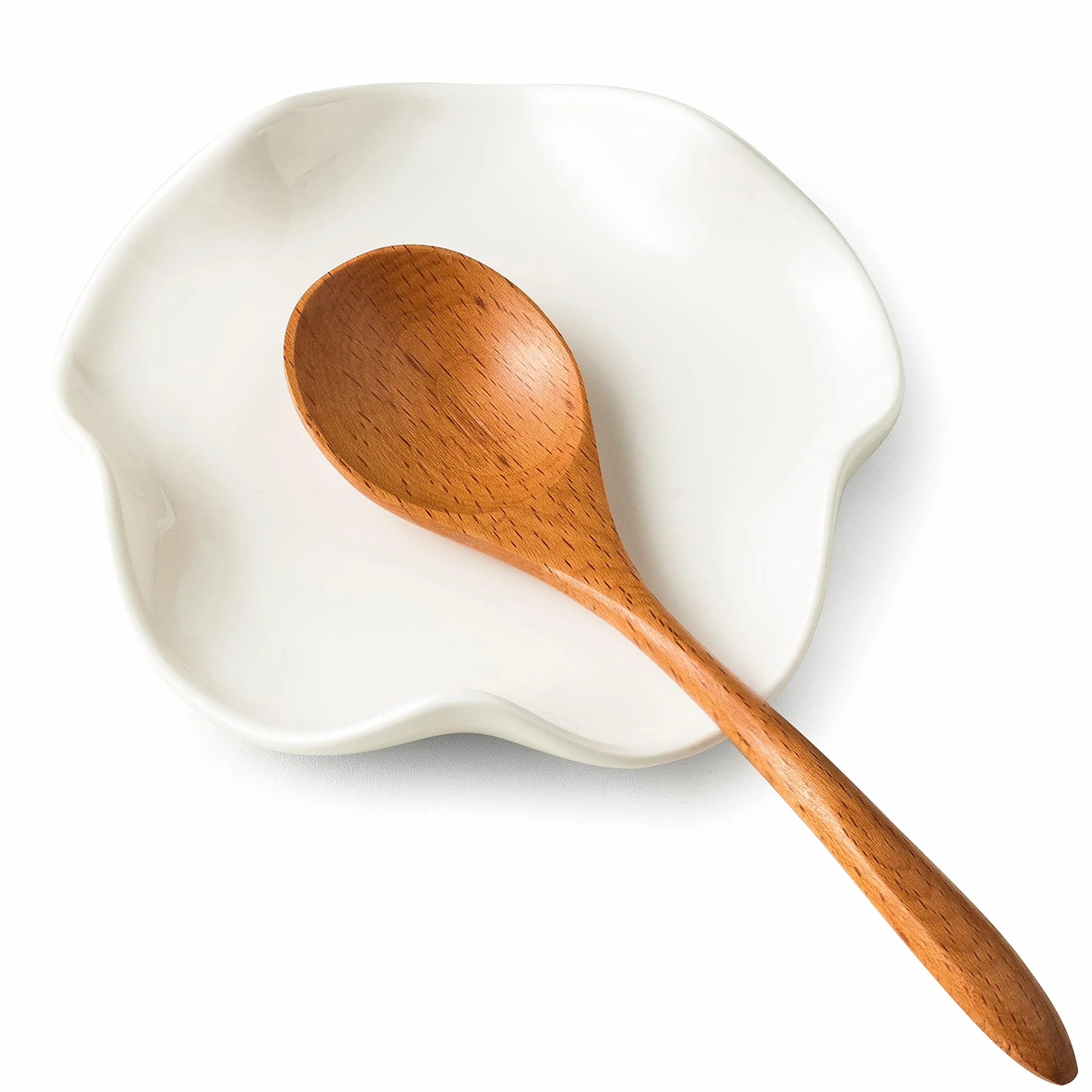 Ceramiczna półka na łyżki do kuchni, półka na kuchenkę i blat kuchenny, uchwyt na łyżeczkę do herbaty, można umieścić łyżeczkę, uchwyt na łyżeczki do kawy lub szczypce, nadaje się do mycia w zmywarce