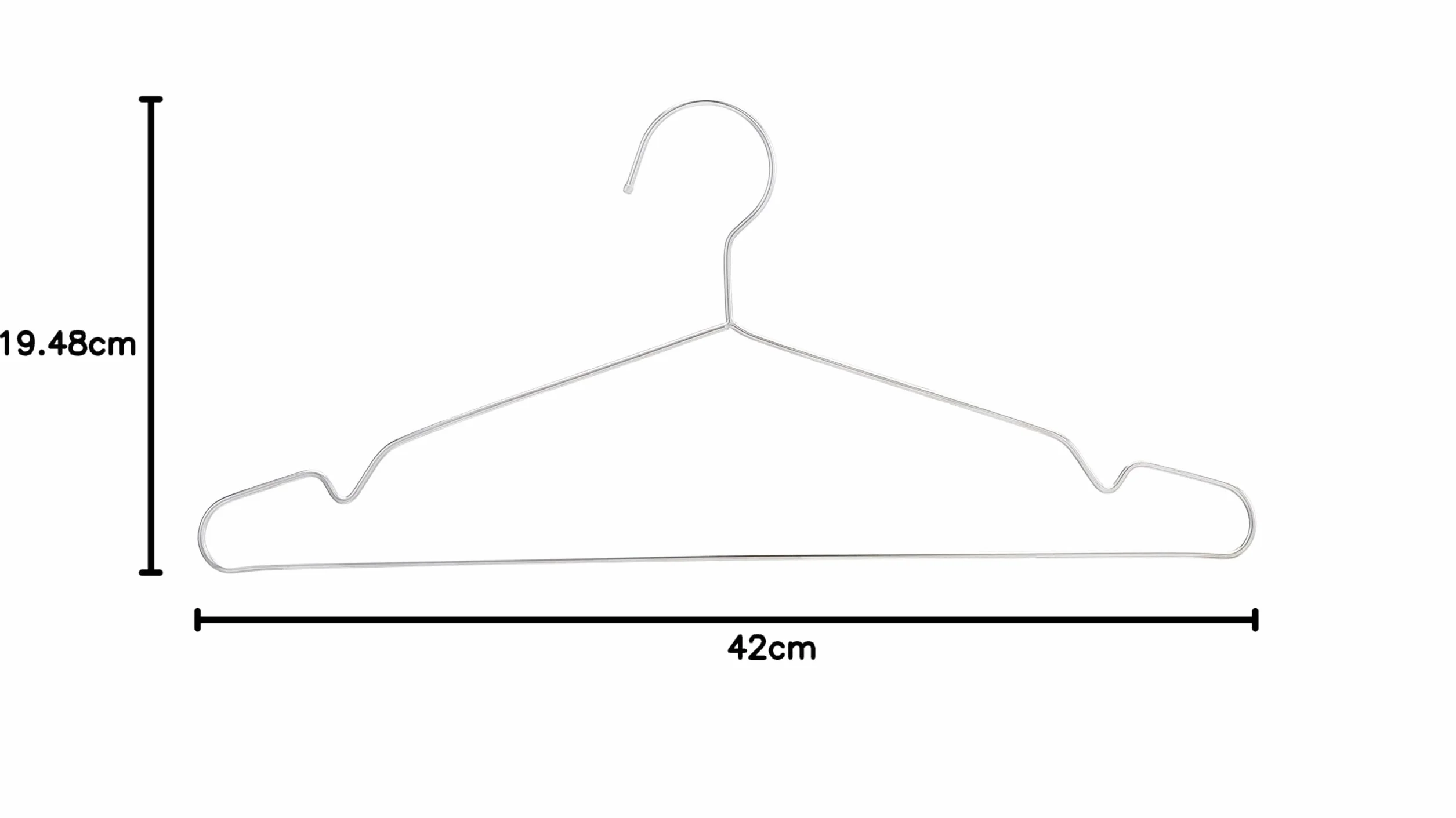 Amazon Basics Wieszaki na ubrania ze stali nierdzewnej, 50 sztuk