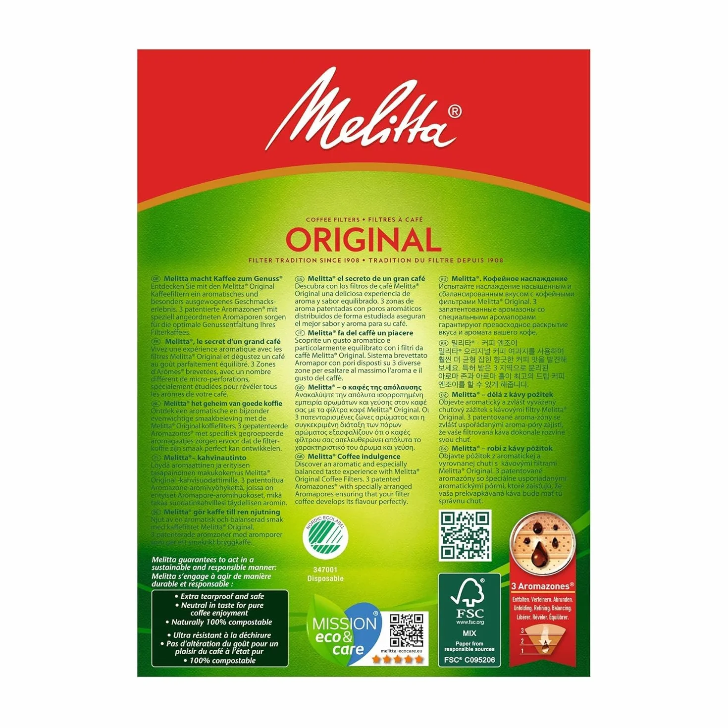 Melitta Torebki filtrujące naturalny brąz 102/80