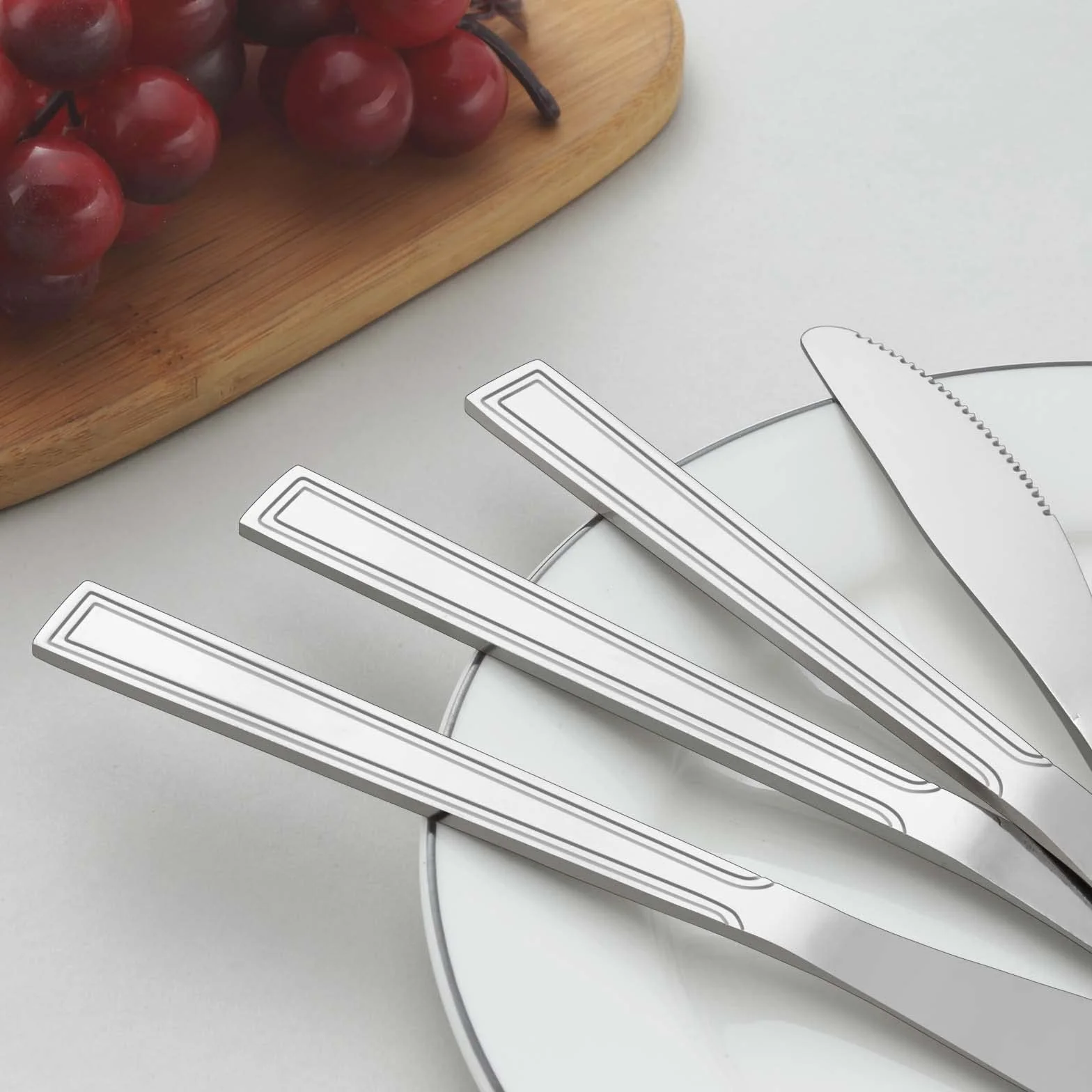 hunnycook Zestaw 16 noże stołowe, Grupa noży ze stali nierdzewnej, nóż menu, nóż do cięcia falistego, nóż stołowy do naczyń, nóż do masła, zmywarka bezpieczeństwa