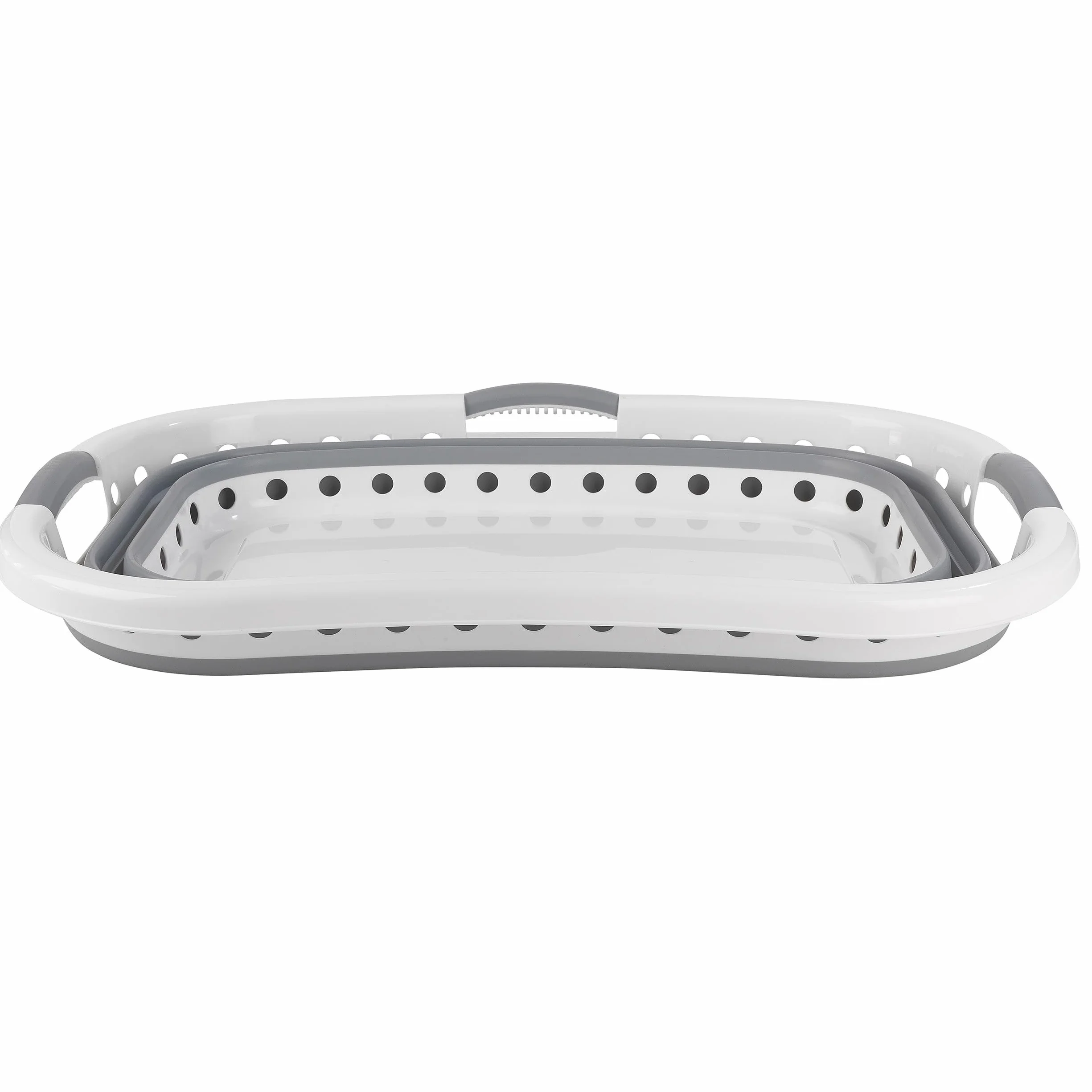 Beldray LA072979GRYEU składany kosz na pranie | do przenoszenia dużych ładunków prania w domu lub do prania | plastik | 37 l | szary, 66 x 44 x 24 cm