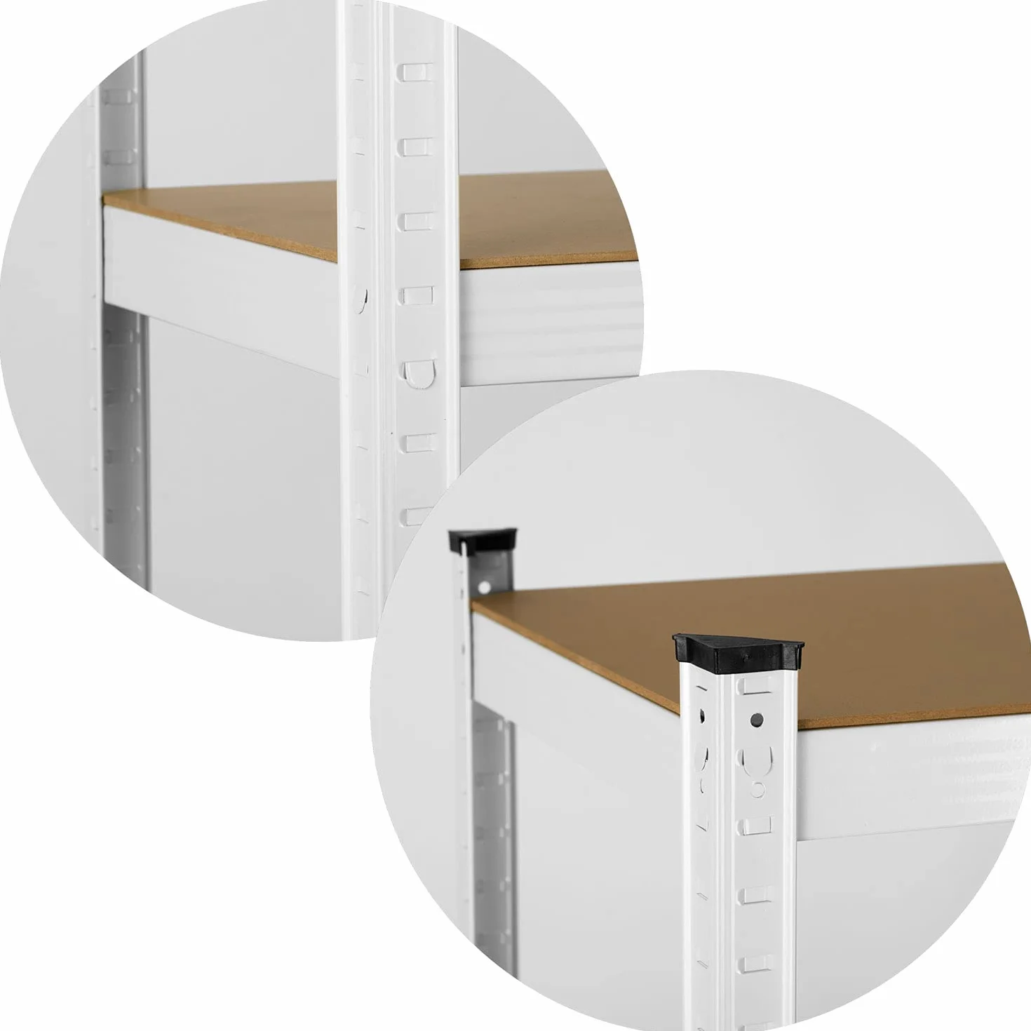 Humberg Półka garażowa metalowa 5 półek 875 kg 30 x 90 x 180 cm Biały