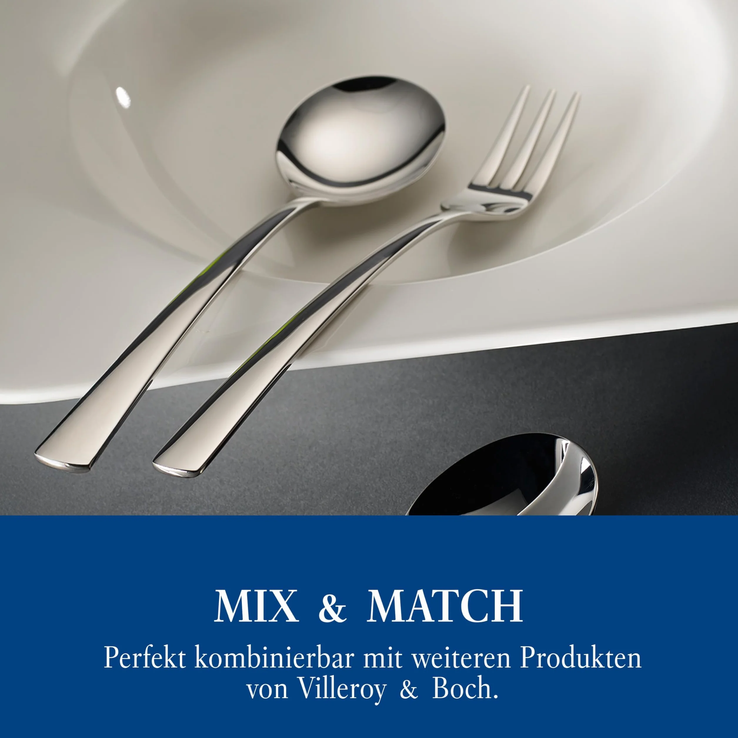 Villeroy & Boch 2-częściowe sztućce 250 mm, serwery do sałatek, stal nierdzewna