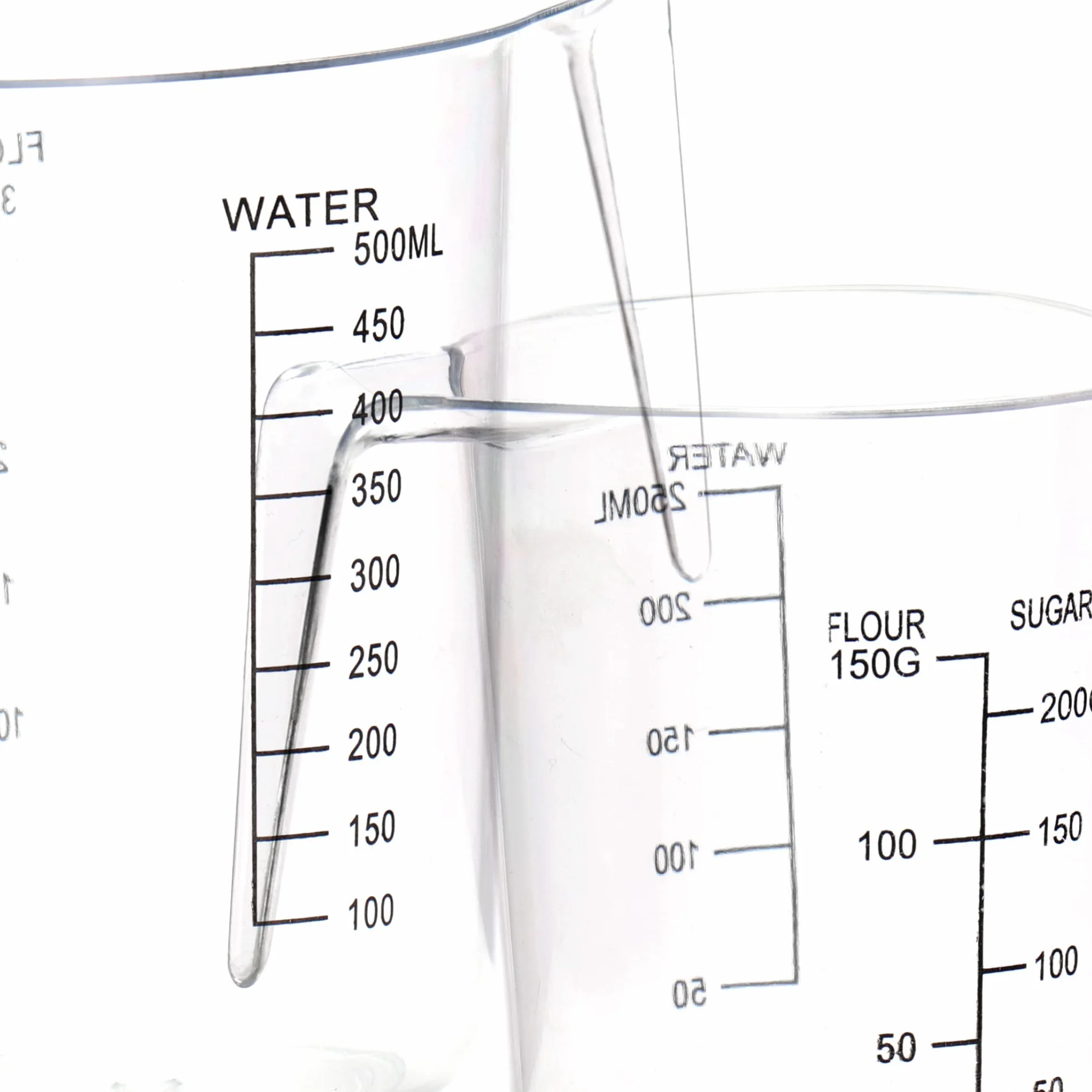 COM-FOUR® 3-czesciowy zestaw dzbanków z miarka w róznych rozmiarach - dzbanki z podzialka w mililitrach i gramach - 1000 ml, 500 ml, 250 ml