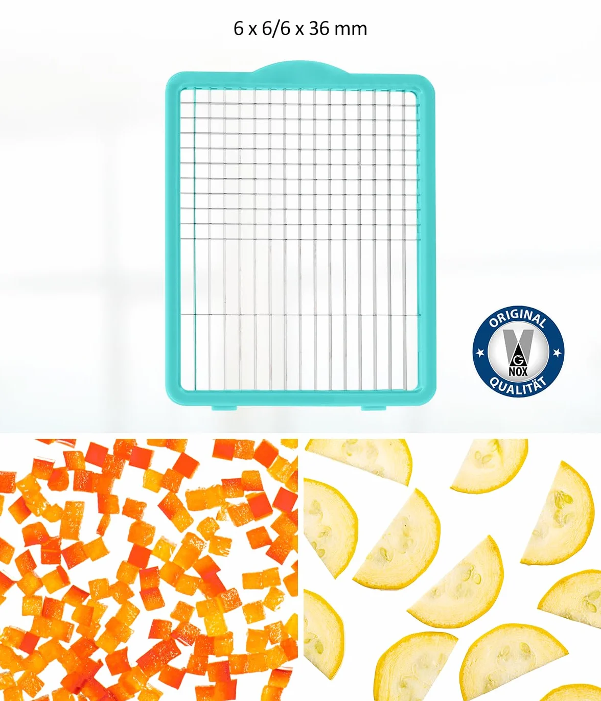 Genius Nicer Dicer Chef Professional zestaw akcesoriów do krojenia warzyw, 5-częściowy zestaw akcesoriów do krojenia warzyw, wkładka do przechowywania, wkładki do noży, ochrona noży,