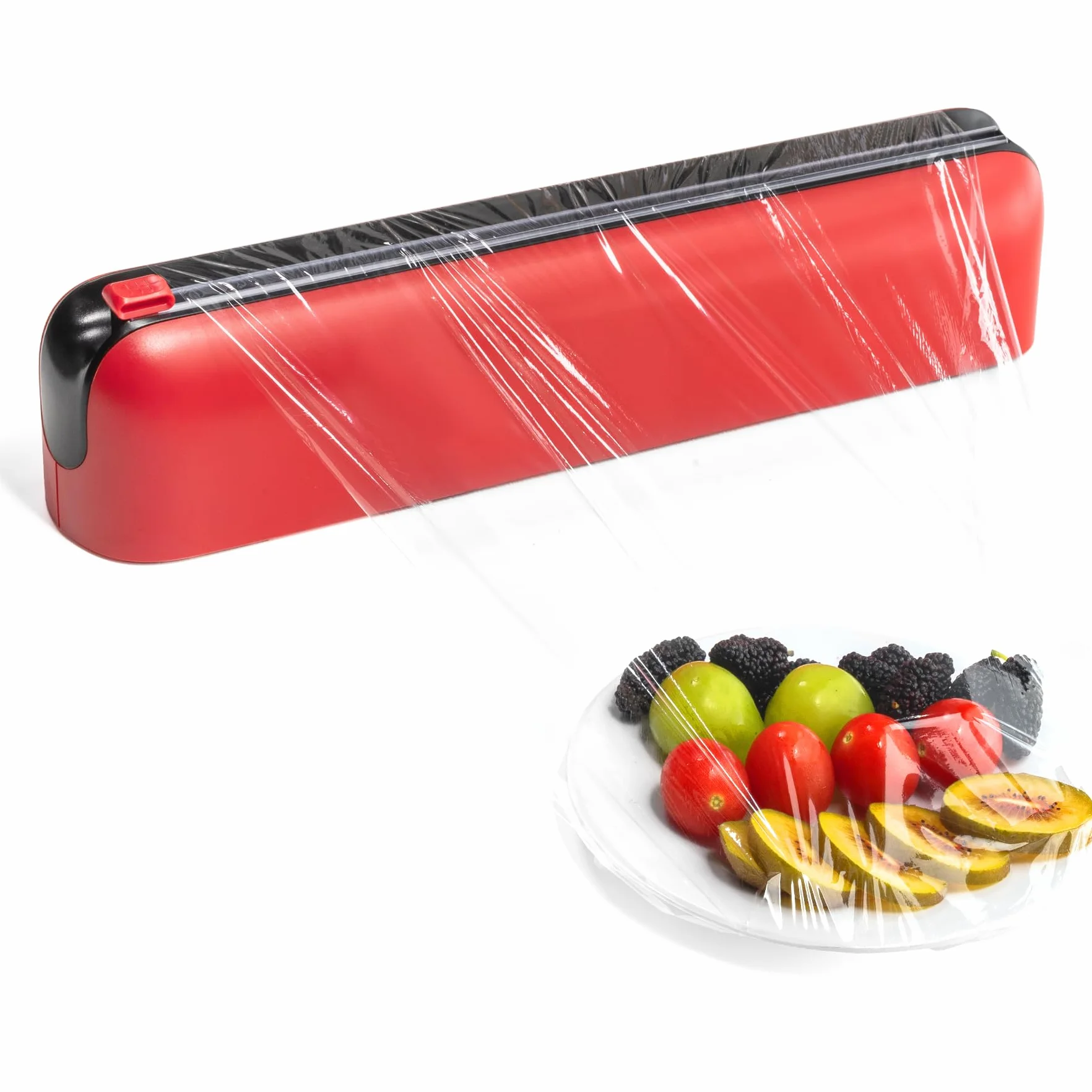 Magnetyczny dozownik i nóż do folii spożywczej, ulepszony dozownik i nóż do folii aluminiowej do wielokrotnego napełniania, montowany na ścianie, praktyczny dozownik folii plastikowej do