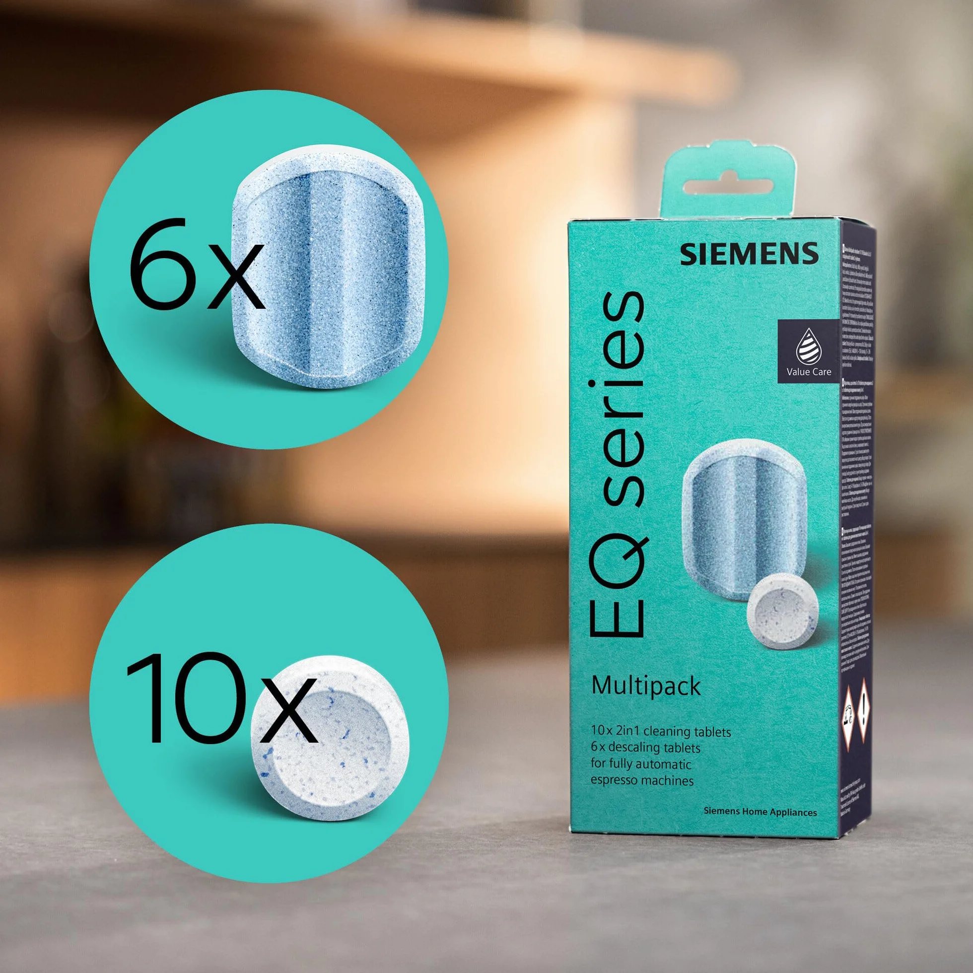 Siemens Eq.Series Tabletki Czyszczące do Ekspresu do Kawy, 16 Sztuk