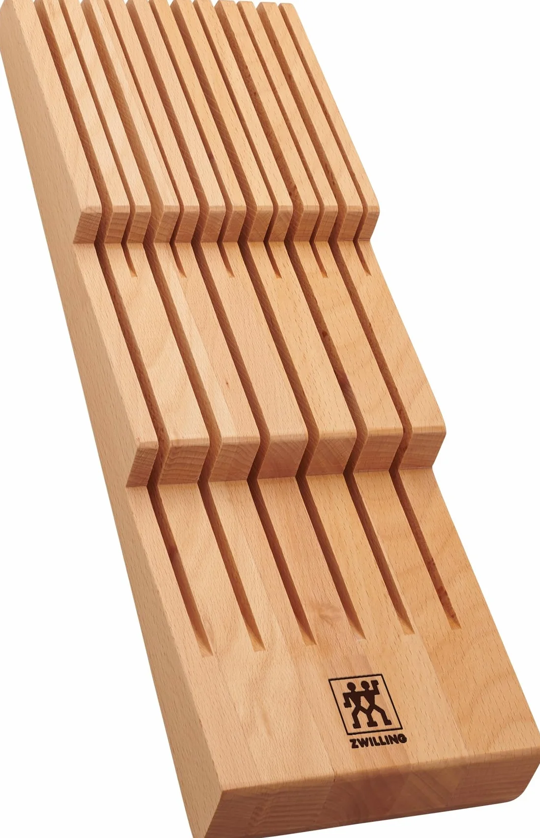 ZWILLING Messerhalter für Schubladen, Schubladen-Einsatz, Für 12 Messer, 41 x 15,5 x 4,8 cm, Holz