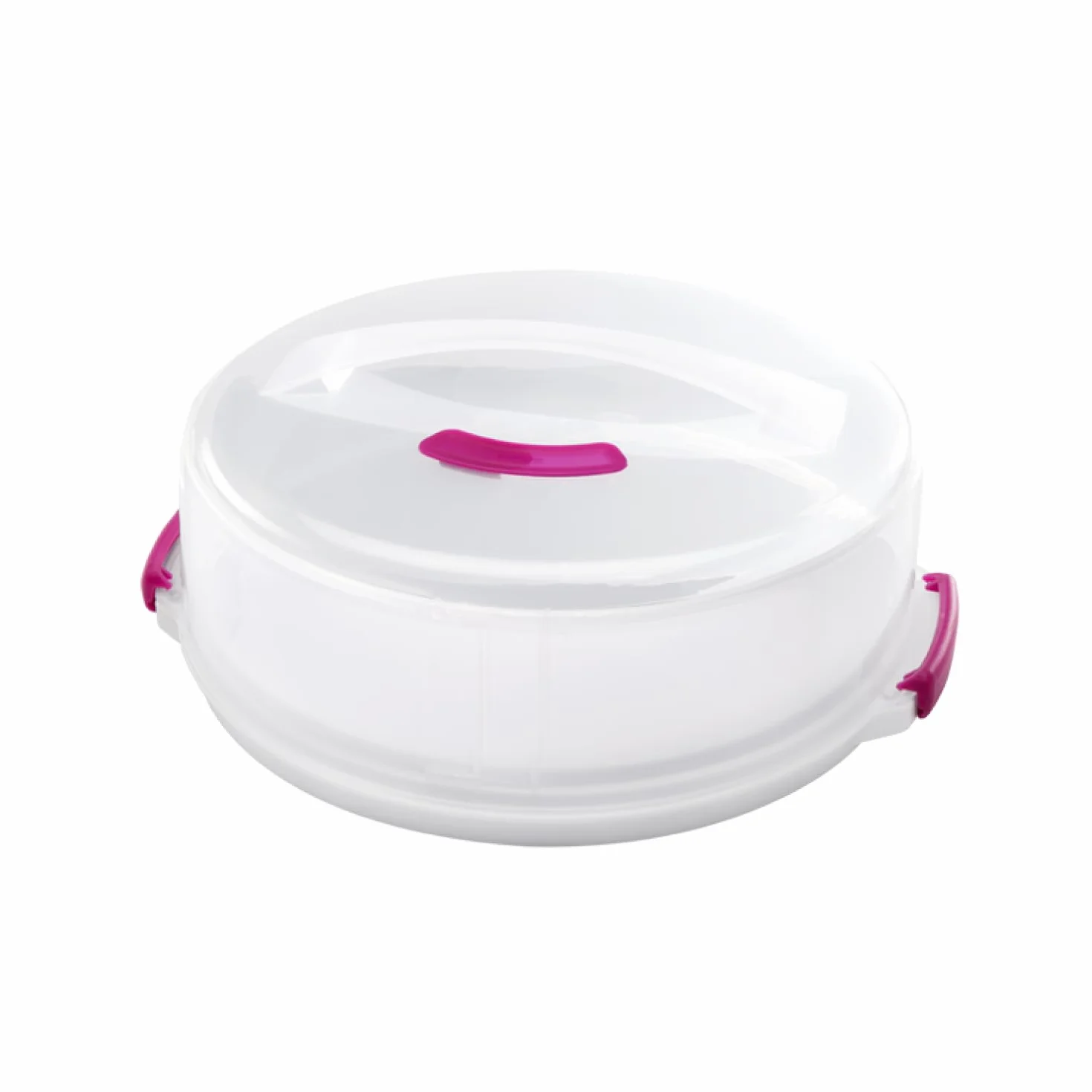 Metaltex Pojemnik na tort z regulacją wysokości, polipropylen, biały/przezroczysty, ⌀ 30 cm