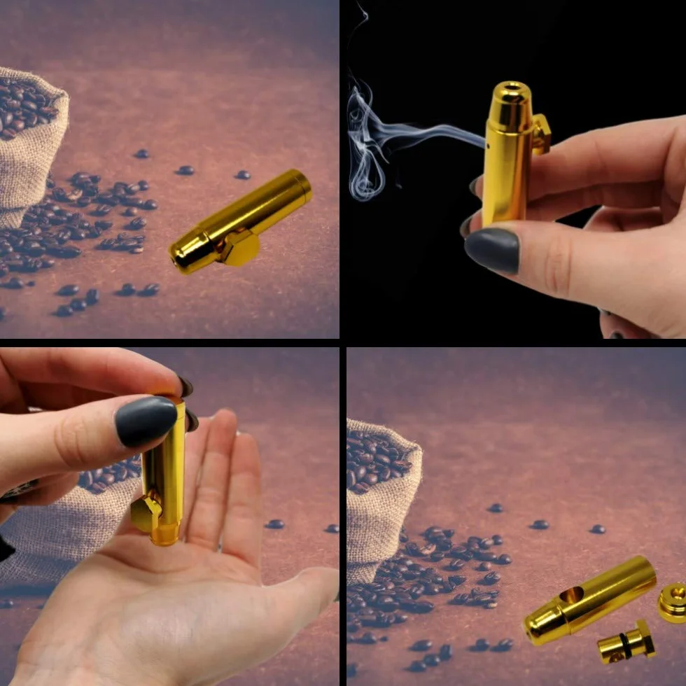 EKNA Dozownik tabaki - różne kolory - Snuff Dispenser Snorter Rocket - dozownik nosa (V1 - czarny), wykonany z materiału