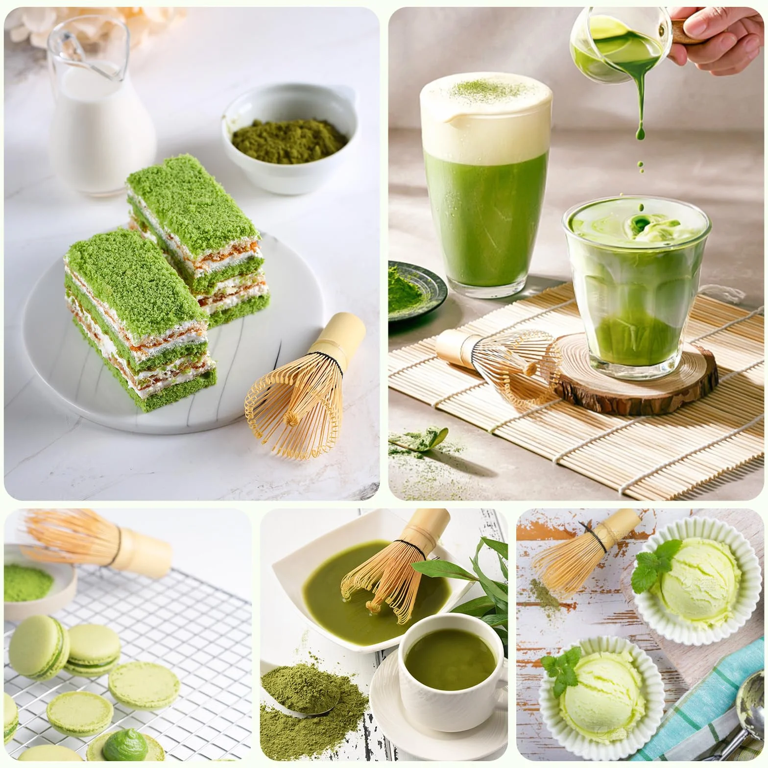 Trzepaczka bambusowa Trzepaczka Matcha tradycyjny zestaw startowy ręcznie robione narzędzie do robienia matcha japońskie akcesoria do herbaty, trzepaczka bambusowa 005