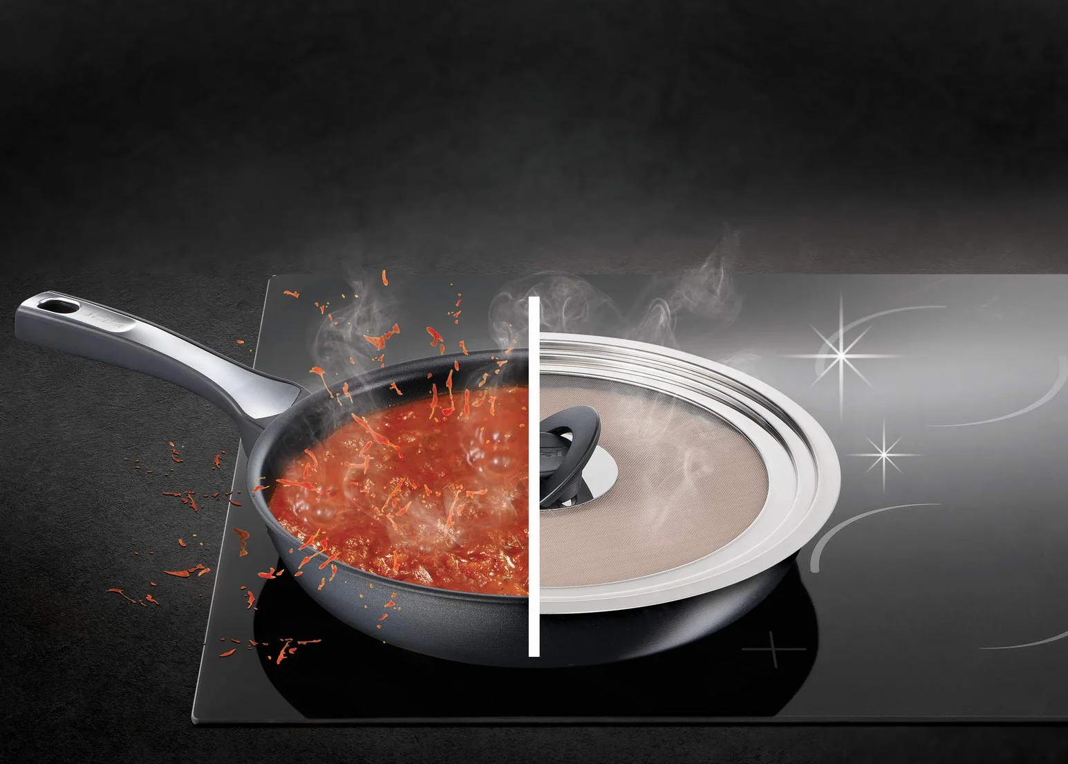 Tefal Ingenio osłona antyrozbryzgowa ze stali nierdzewnej 24-30 cm