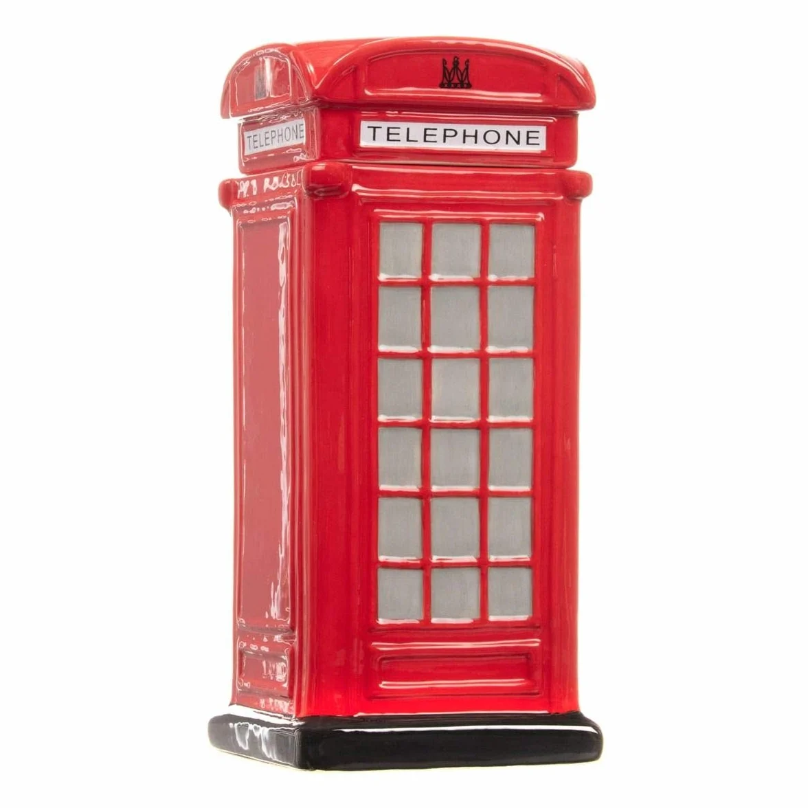 CKB LTD skrzynka telefoniczna retro ceramiczna czerwona 12x12x28 cm