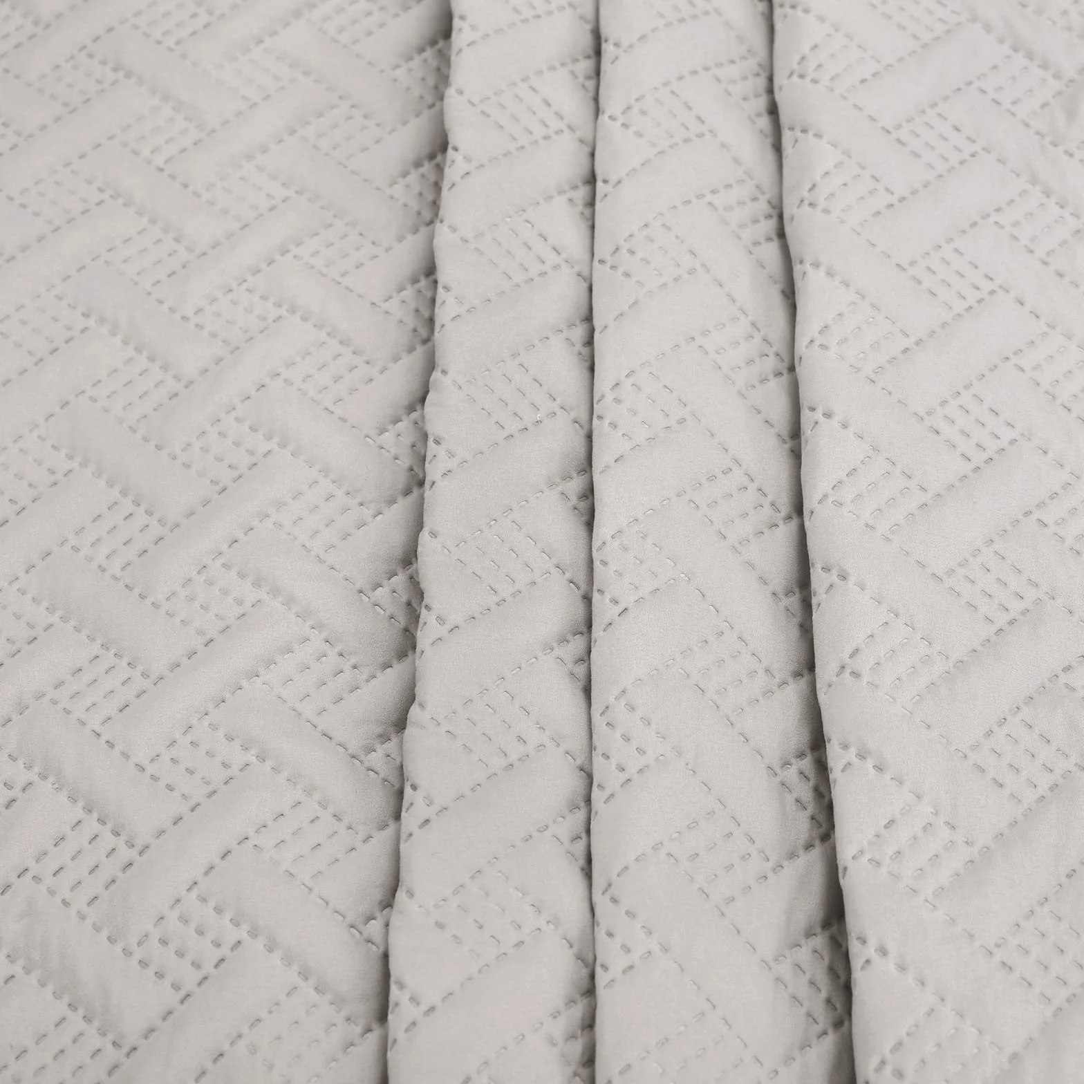 WOLTU narzuta z mikrofibry 240x260 cm jasnoszary pikowany